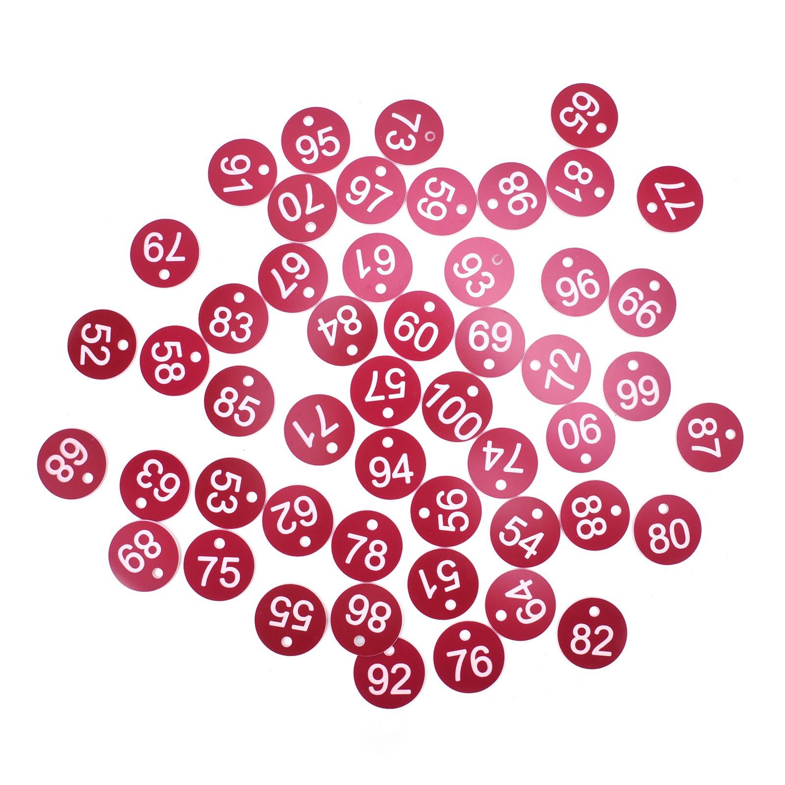 50PCS Numbered Label Numbered Tag for Farm Livestock Beekeeping Husbandry Breeding Supplies51-100 Red - Image 4