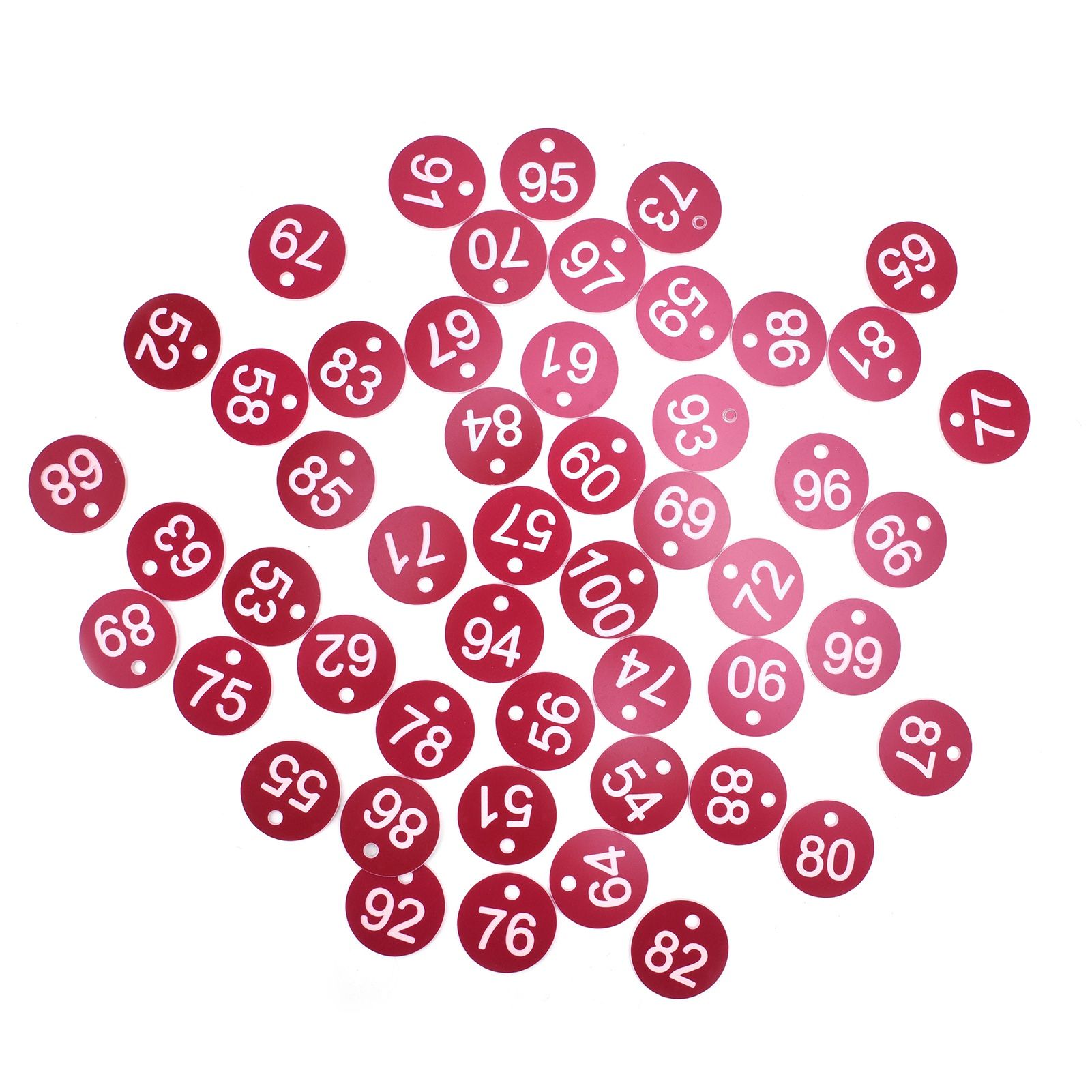 50PCS Numbered Label Numbered Tag for Farm Livestock Beekeeping Husbandry Breeding Supplies51-100 Red - Image 5