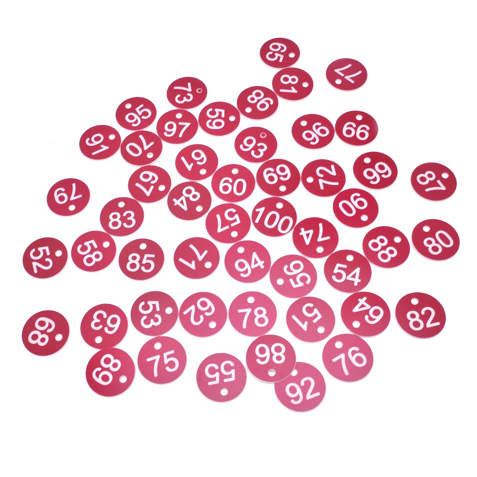 50PCS Numbered Label Numbered Tag for Farm Livestock Beekeeping Husbandry Breeding Supplies51-100 Red - Image 6