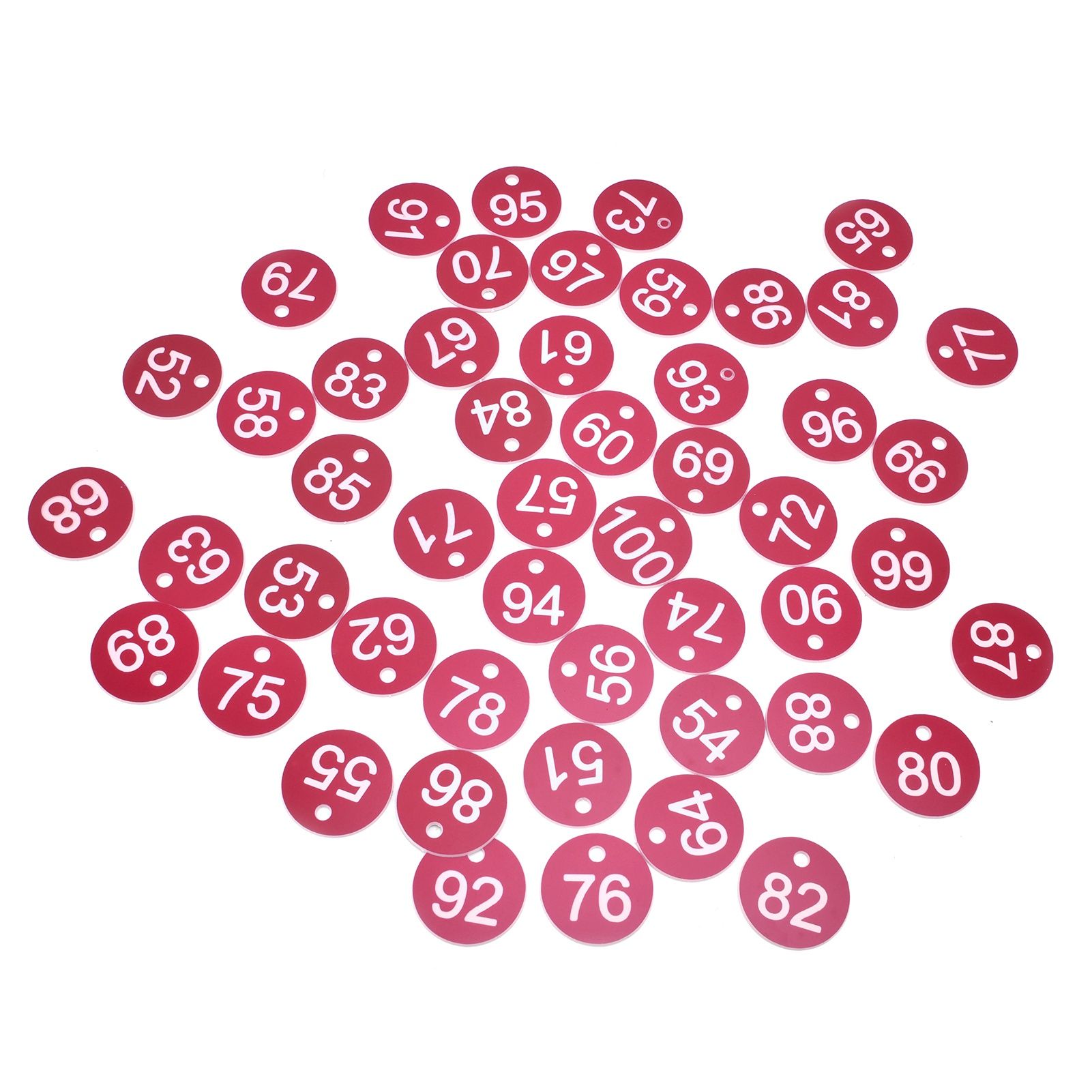 50PCS Numbered Label Numbered Tag for Farm Livestock Beekeeping Husbandry Breeding Supplies51-100 Red - Image 7