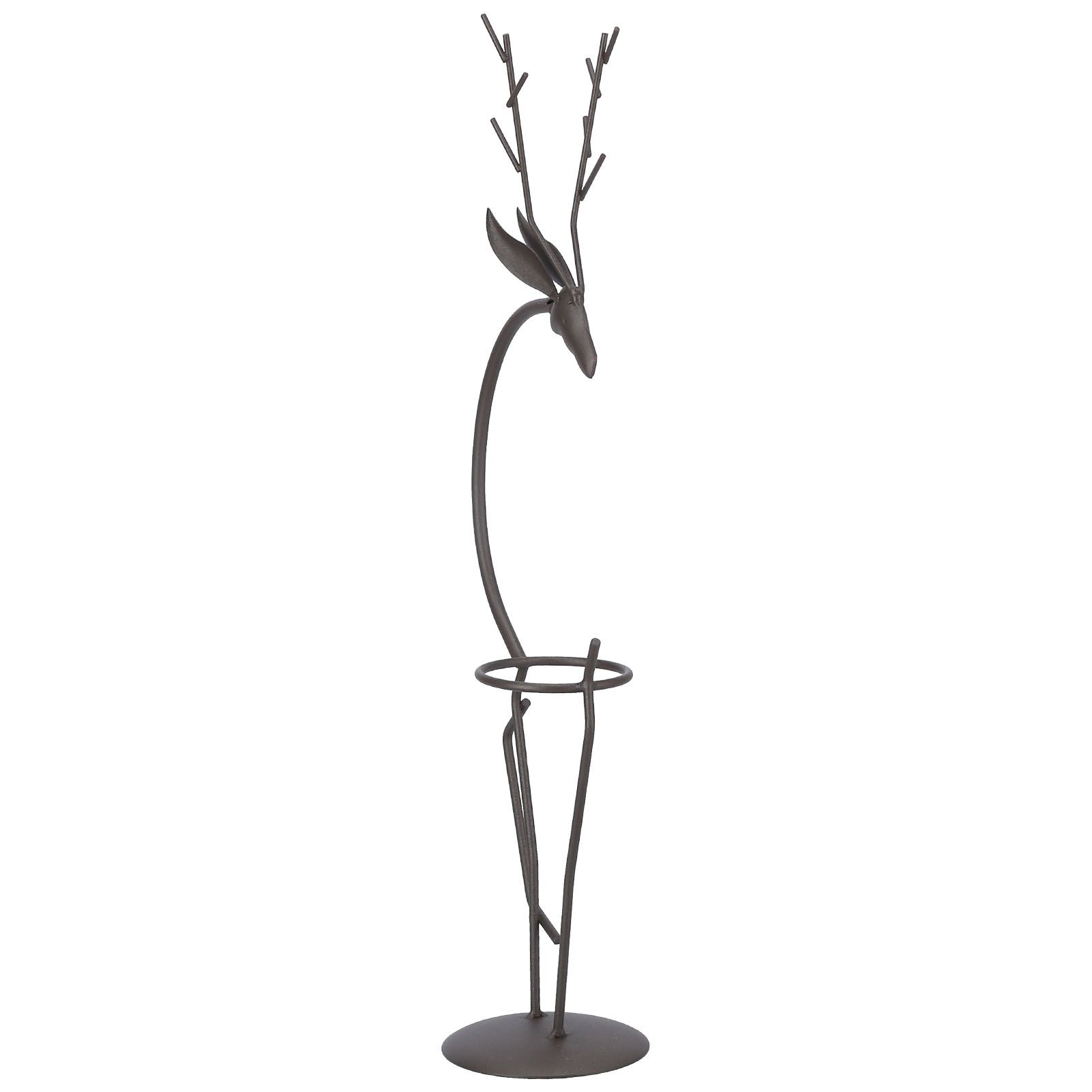 Deer Shape Wrought Iron Plant Stand Transparent Glass Hydroponic Plant Vase for Living RoomType A - Image 3
