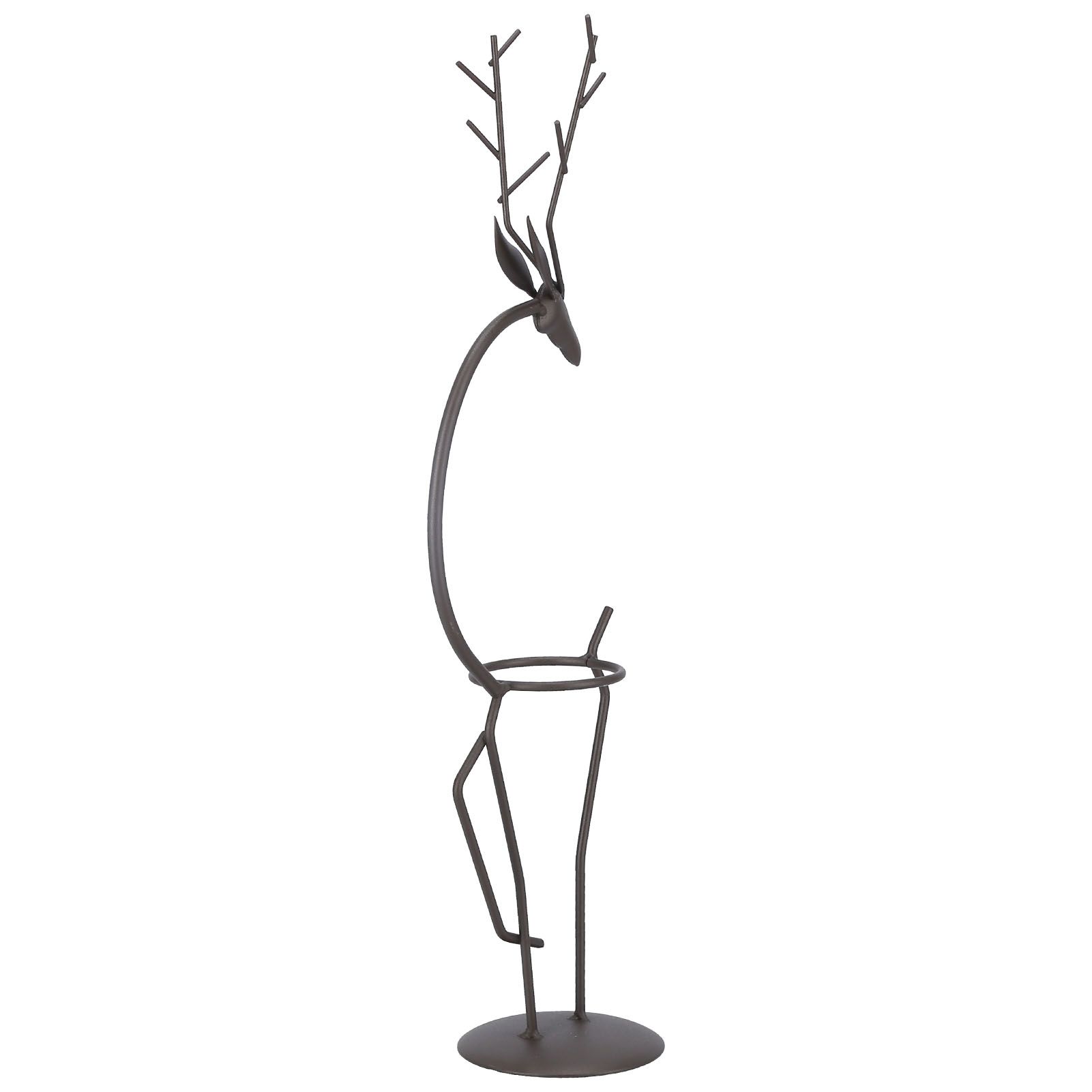Deer Shape Wrought Iron Plant Stand Transparent Glass Hydroponic Plant Vase for Living RoomType A - Image 6