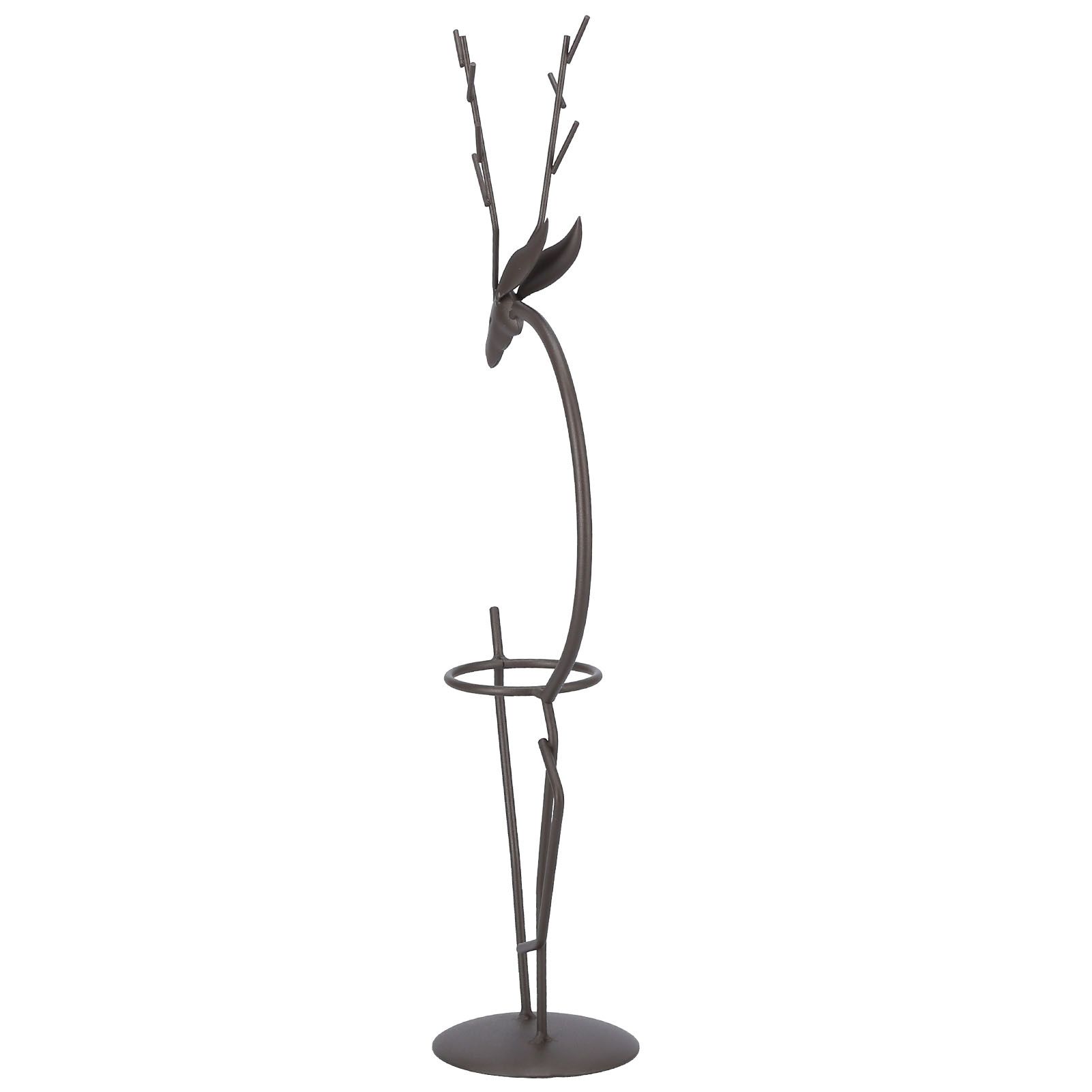 Deer Shape Wrought Iron Plant Stand Transparent Glass Hydroponic Plant Vase for Living RoomType A - Image 7