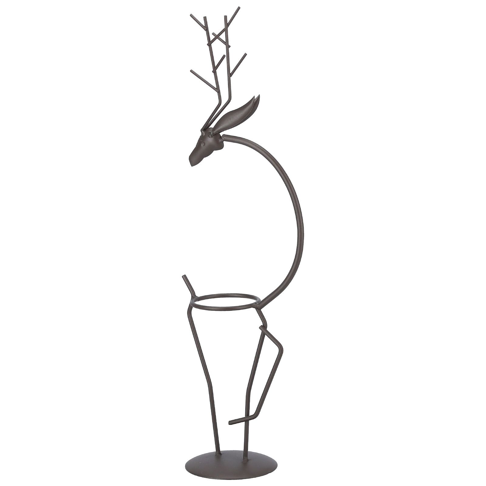 Deer Shape Wrought Iron Plant Stand Transparent Glass Hydroponic Plant Vase for Living RoomType A - Image 8