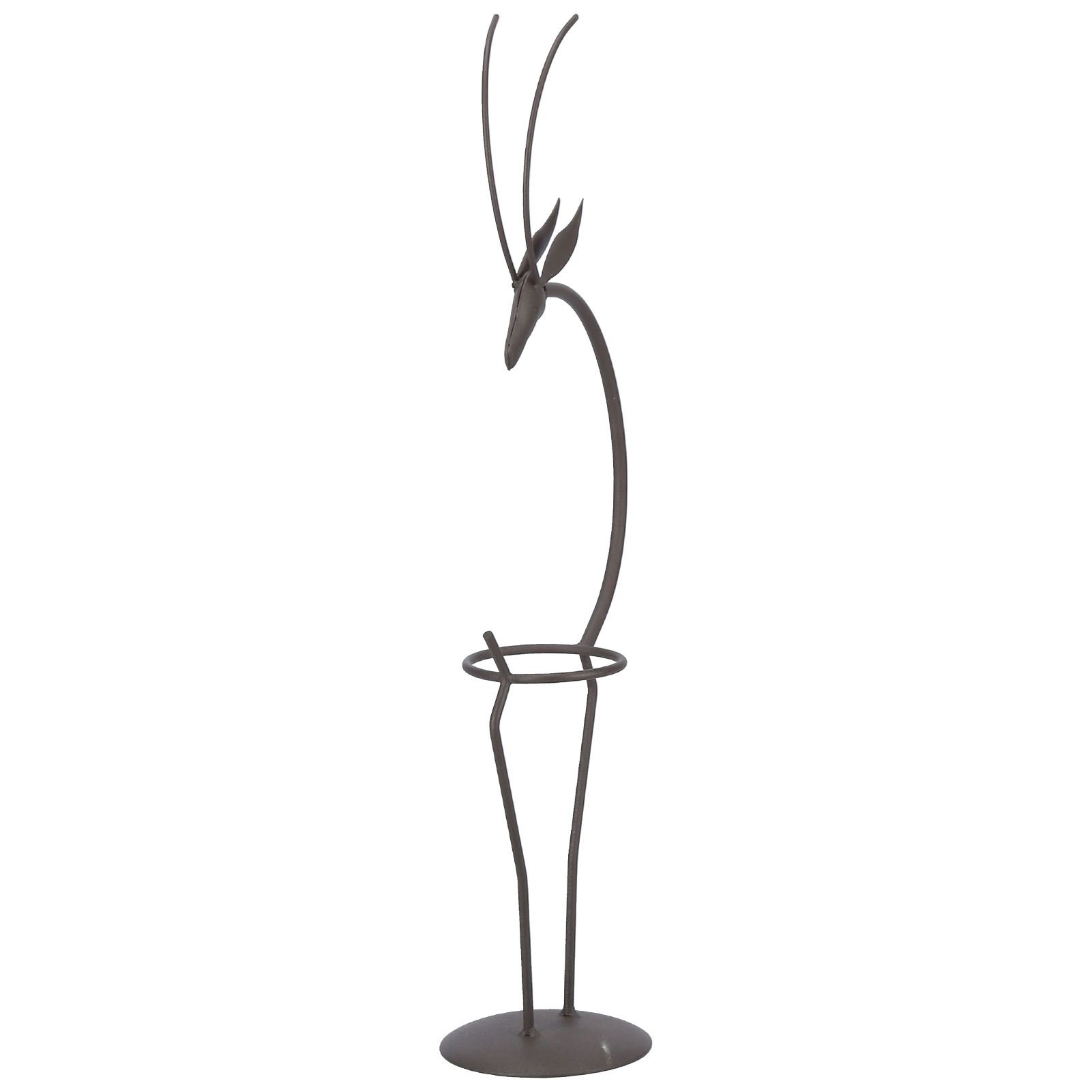 Deer Shape Wrought Iron Plant Stand Transparent Glass Hydroponic Plant Vase for Living RoomType B - Image 5
