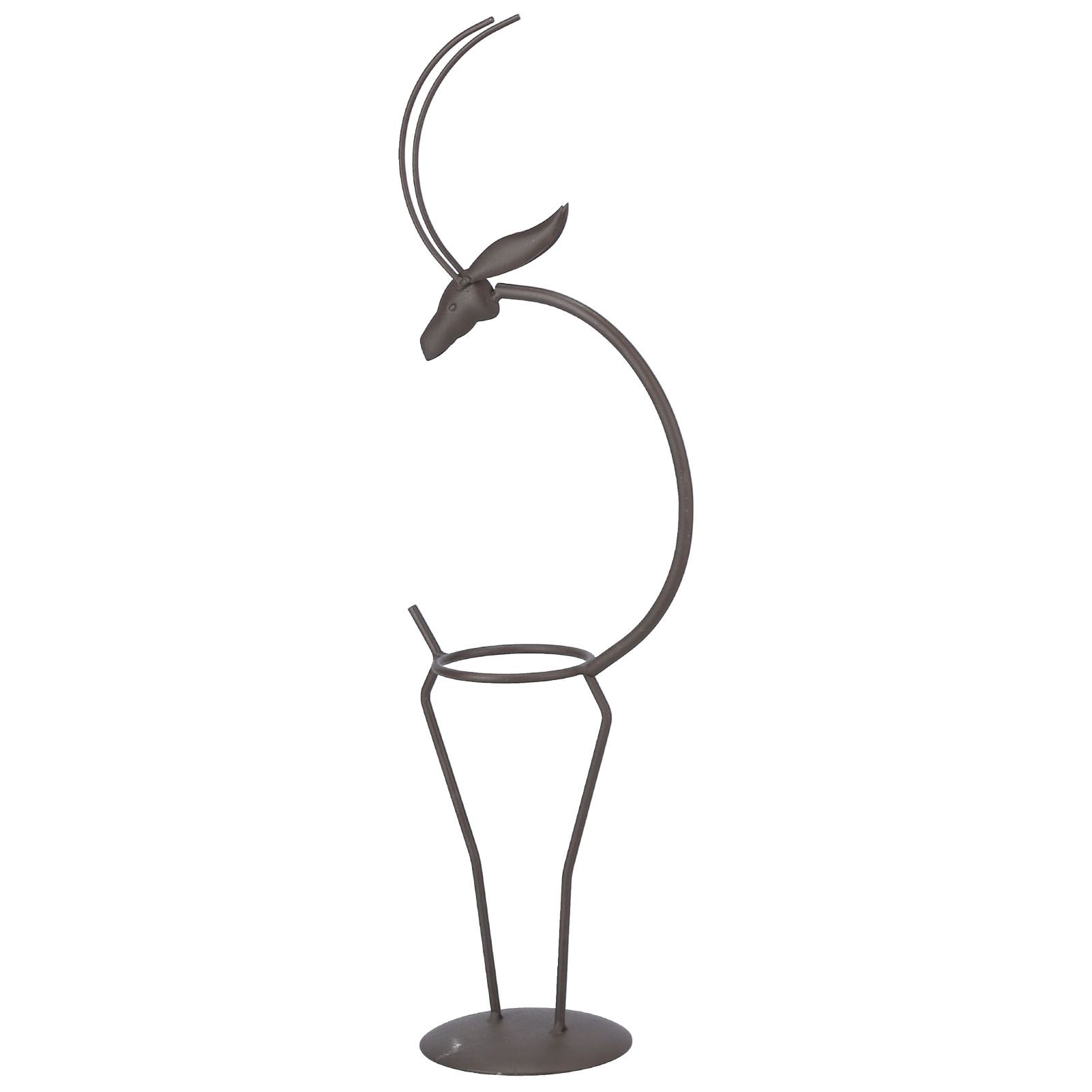 Deer Shape Wrought Iron Plant Stand Transparent Glass Hydroponic Plant Vase for Living RoomType B - Image 7