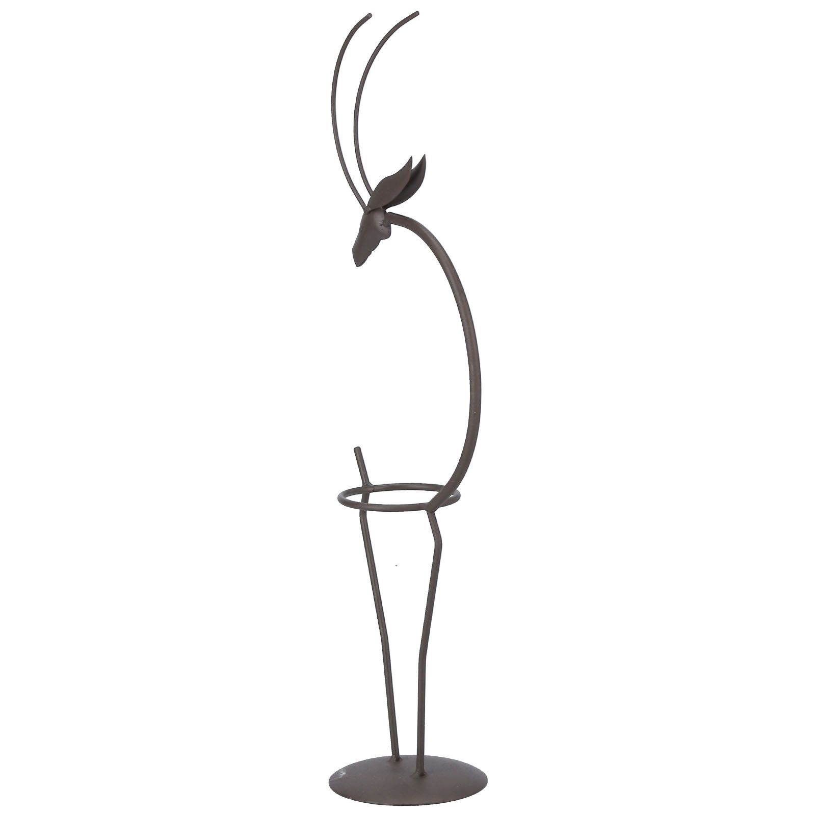 Deer Shape Wrought Iron Plant Stand Transparent Glass Hydroponic Plant Vase for Living RoomType B - Image 8