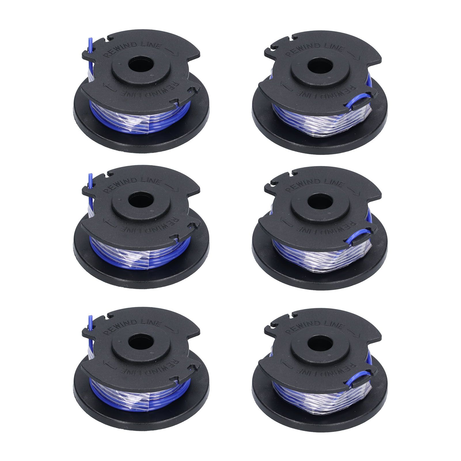 6Pcs Trimmer Spool Line Replacement for Ryobi 18V 24V 40V String Trimmers Lawn Mower - Image 1