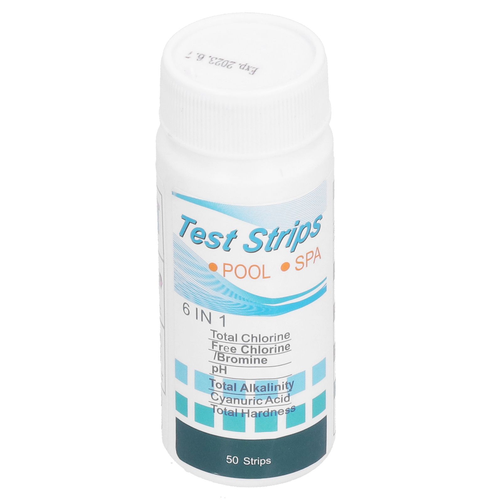 50Pcs Water Test Strip 6‑In‑1 PH Value Hardness Test Strip Pool Test Strip for Aquarium Pond - Image 1
