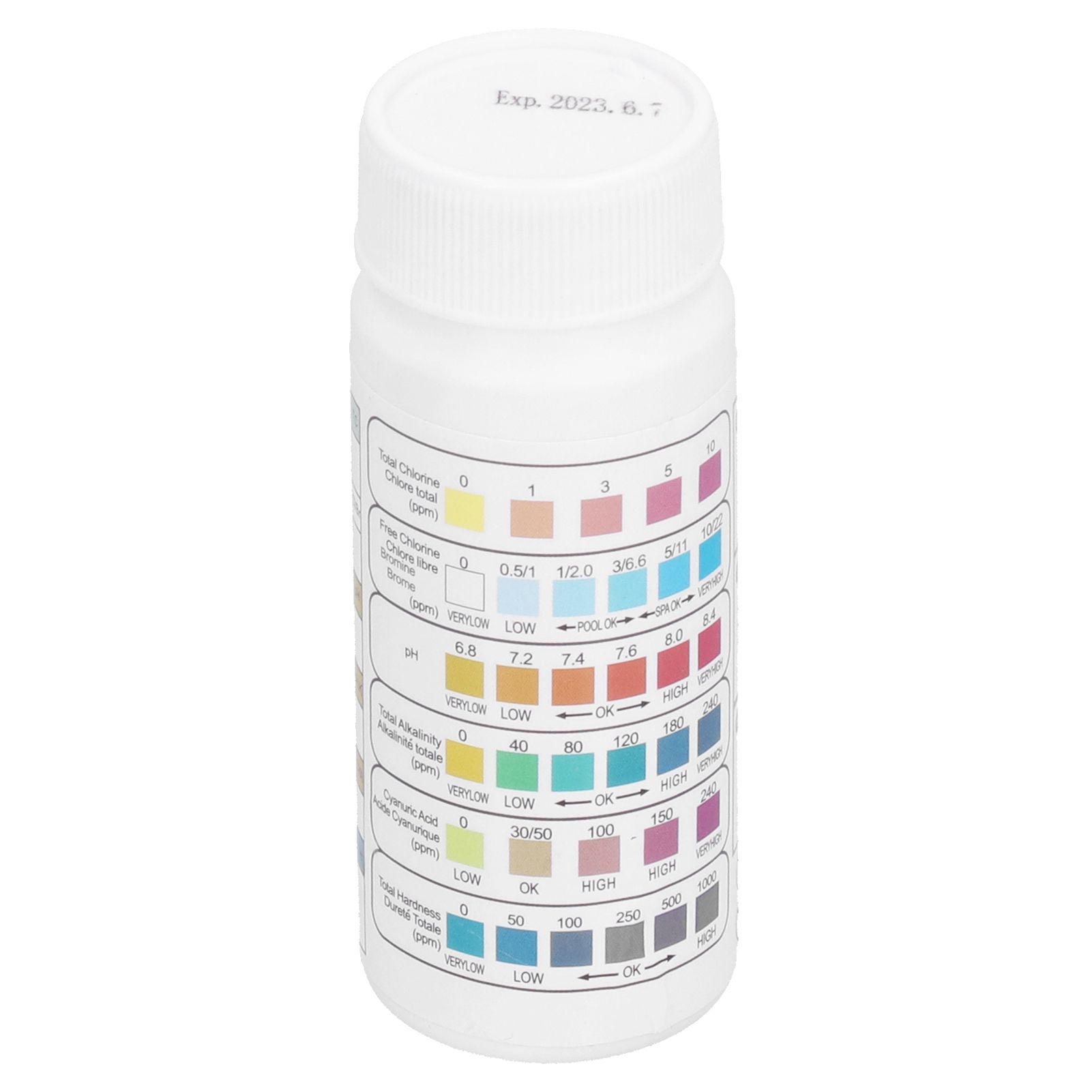 50Pcs Water Test Strip 6‑In‑1 PH Value Hardness Test Strip Pool Test Strip for Aquarium Pond - Image 2