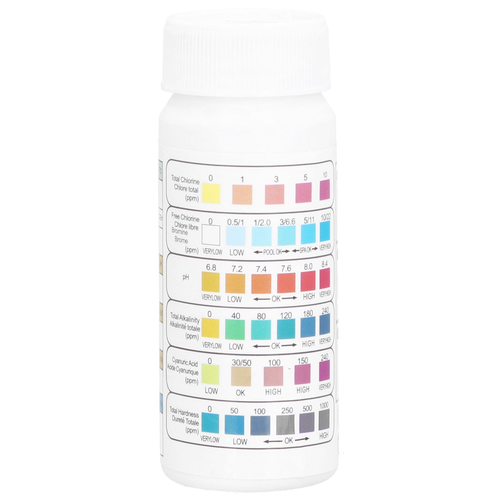 50Pcs Water Test Strip 6‑In‑1 PH Value Hardness Test Strip Pool Test Strip for Aquarium Pond - Image 3
