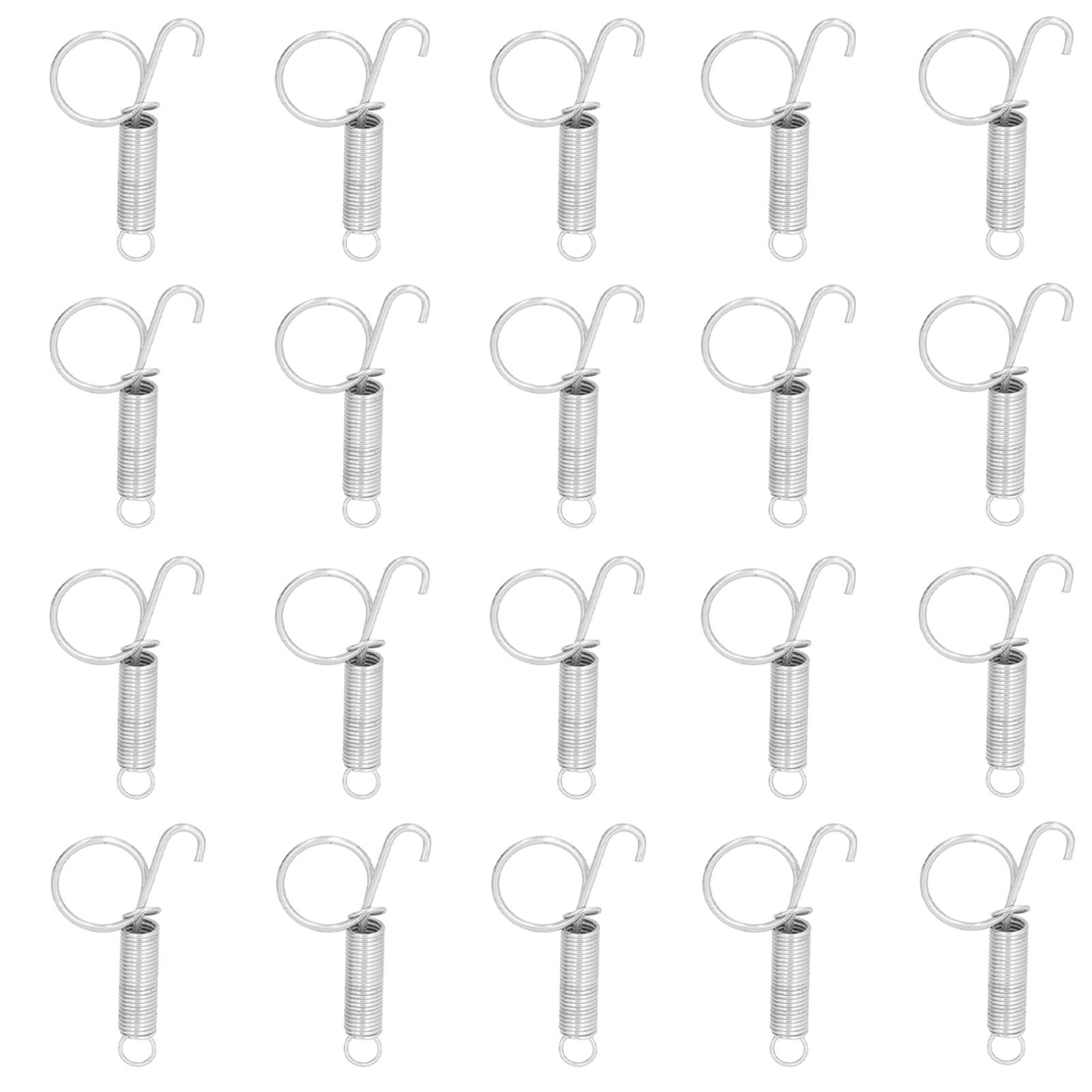 20PCS Cage Door Spring Hook Metal Finger Spring Latch Hook for Fixing Rabbit Pet Cage Door Farming EquipmentL 7.3x2.2cm - Image 1