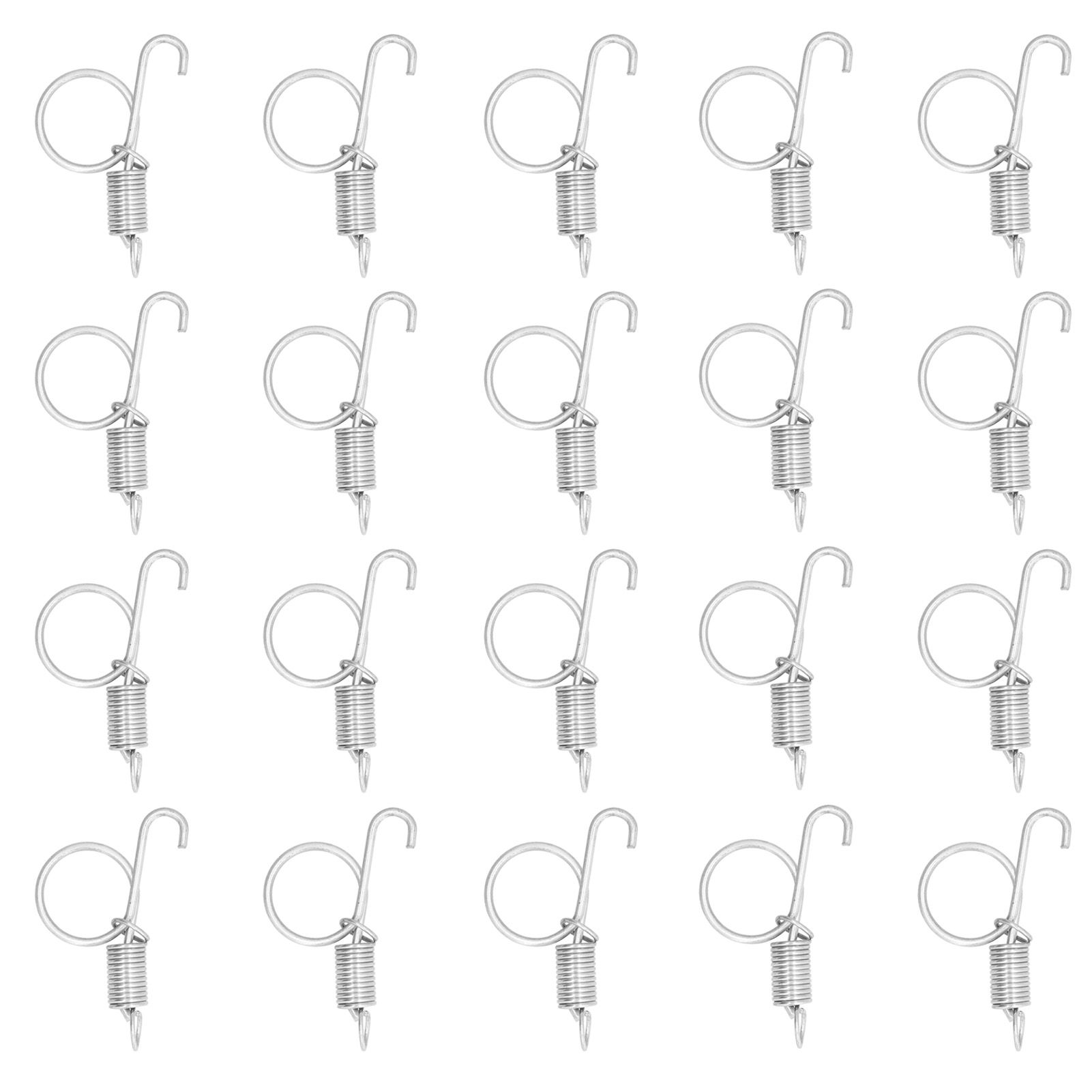 20PCS Cage Door Spring Hook Metal Finger Spring Latch Hook for Fixing Rabbit Pet Cage Door Farming EquipmentS 6x2.1cm - Image 1