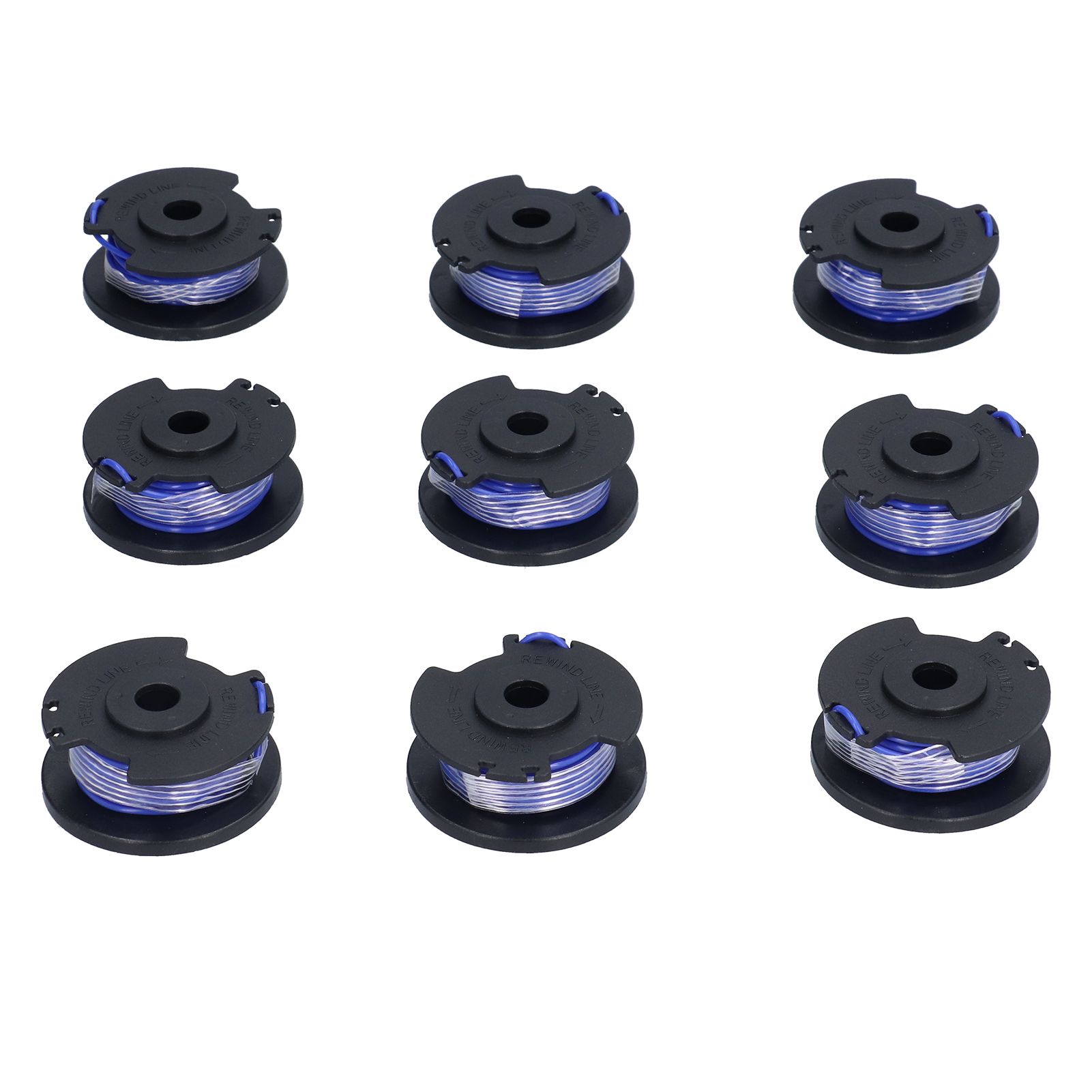 9Pcs Trimmer Spool Line with Cap Replacement Parts Fit for Ryobi 18/24/40V Lawn Mower - Image 2