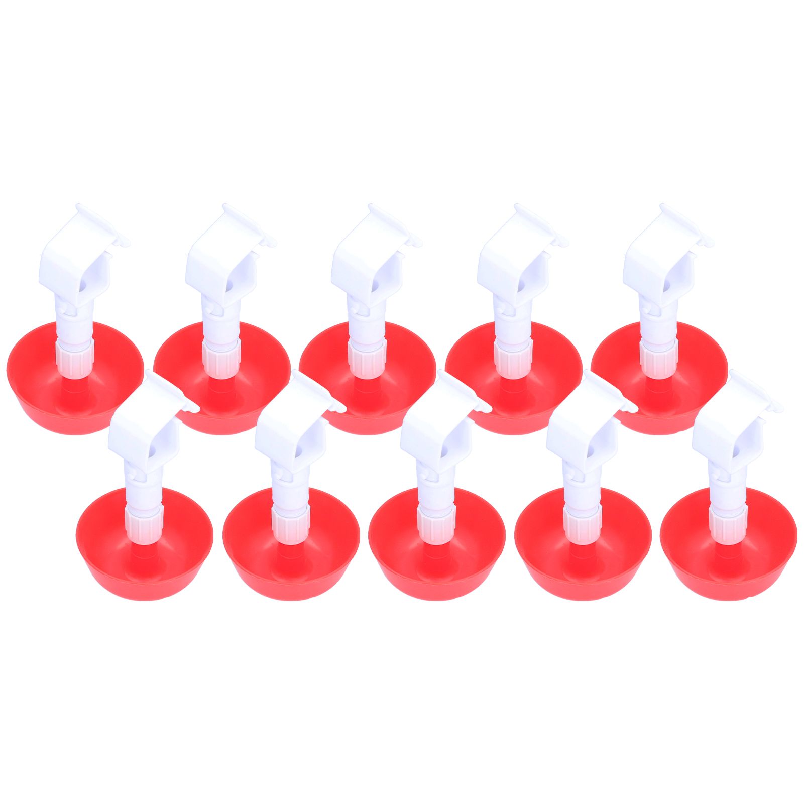 10Pcs Chick Water Drinker Bowl Plastic Poultry Farm Drinking Cups Watering System Supplies - Image 1