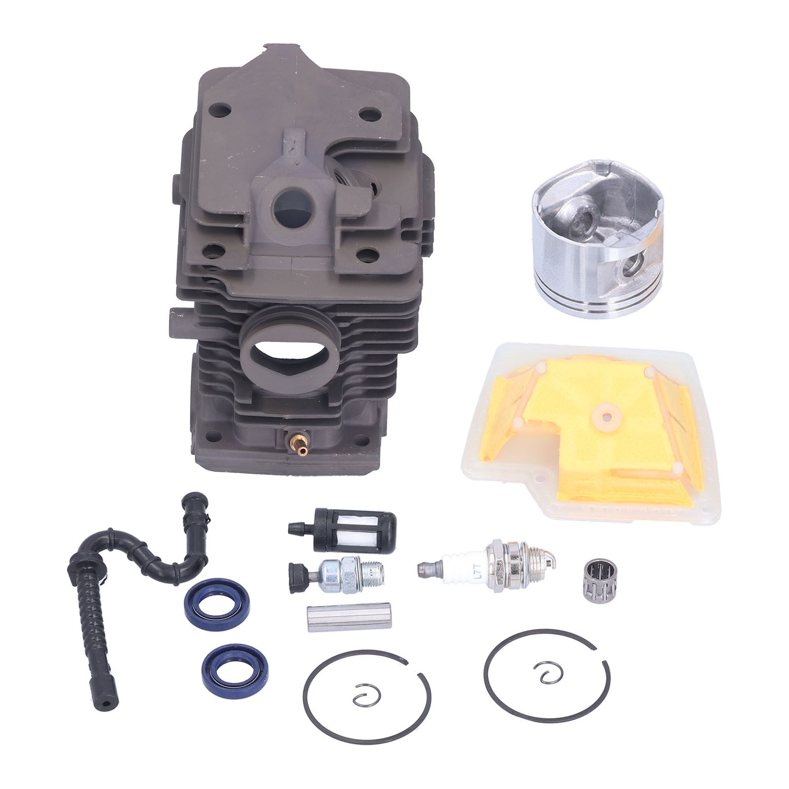 46mm Cylinder Piston Air Filter Oil Seals Pressure Relief Valve Set for Stihl MS270 MS280 Chainsaw - Image 1