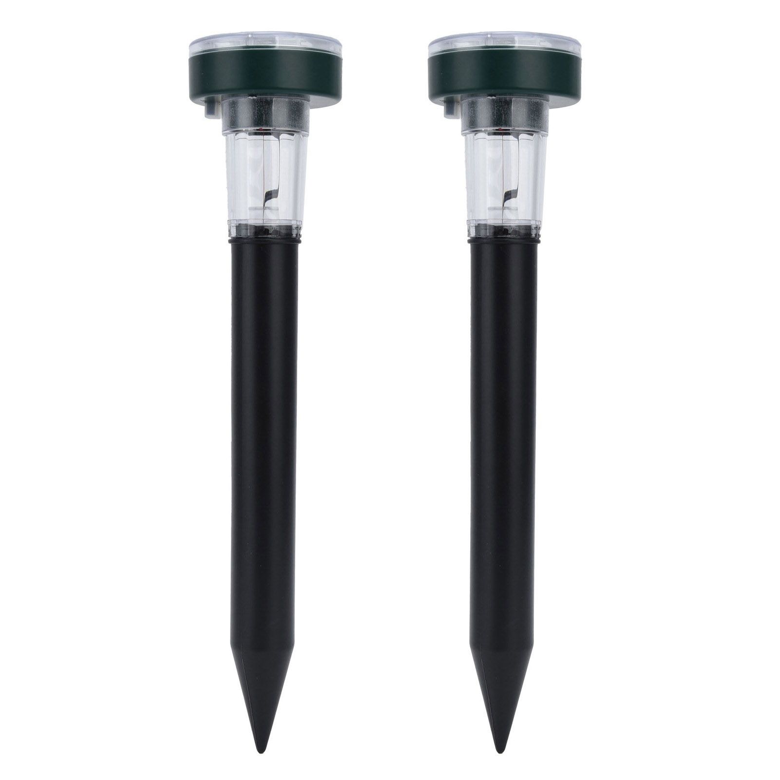2PCS LED Mouse Expeller Ultrasonic Solar Snake Repeller Ground Insertion Light Colorful Pest Repeller for Outdoor Lawn - Image 1