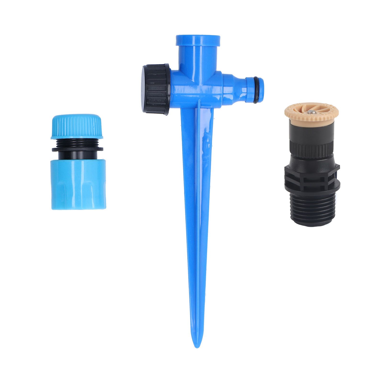 Lawn Sprinkler 1/2 in 360° Rotatable Adjustable Irrigation Sprayer with Ground Spike for Fruit Trees Shrubs Greenhouses - Image 1