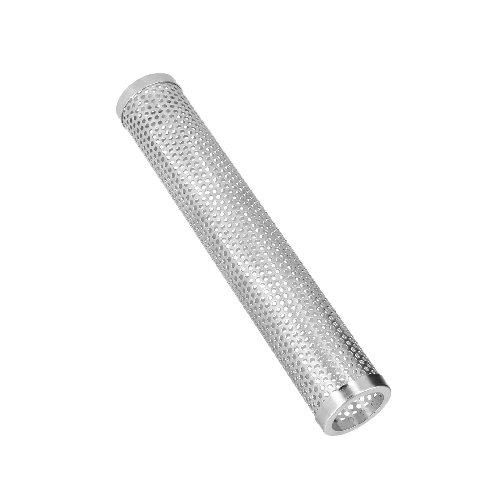 Smoker Box Cylindrical Detachable Large Capacity Fruit Wood BBQ Pellet Smoker Tube for Outdoor CampingL 30.6x5.3cm - Image 2