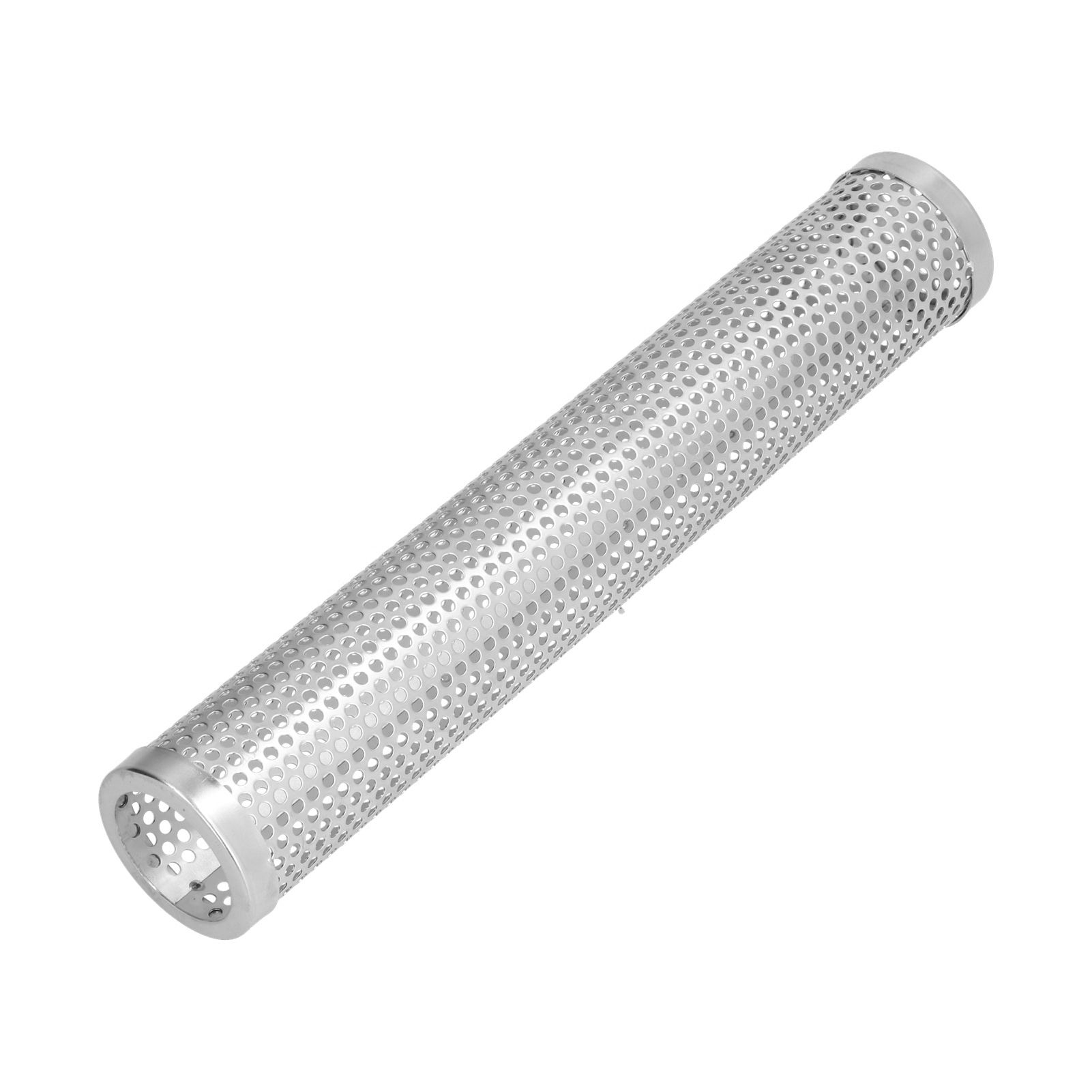 Smoker Box Cylindrical Detachable Large Capacity Fruit Wood BBQ Pellet Smoker Tube for Outdoor CampingL 30.6x5.3cm - Image 6