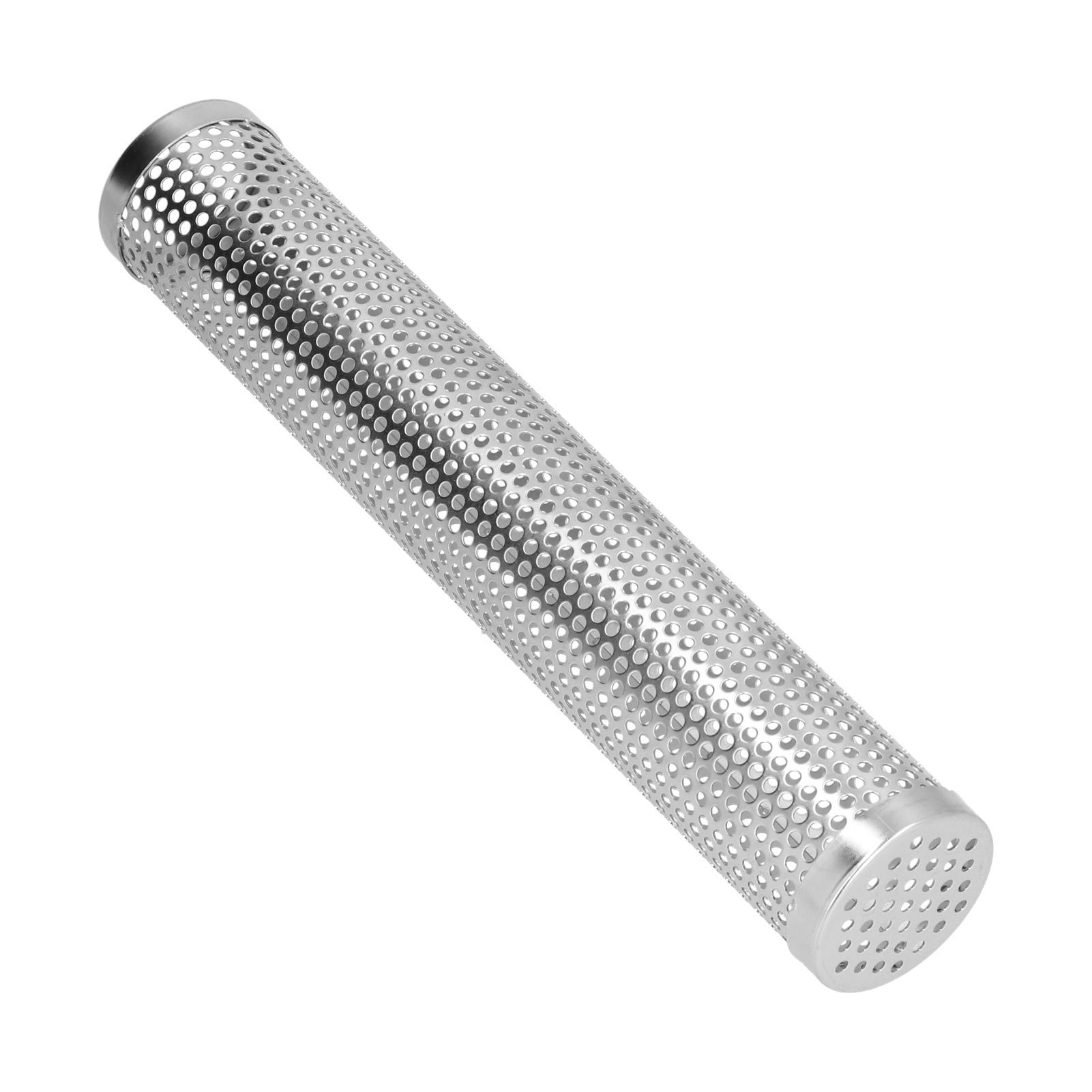 Smoker Box Cylindrical Detachable Large Capacity Fruit Wood BBQ Pellet Smoker Tube for Outdoor CampingL 30.6x5.3cm - Image 8