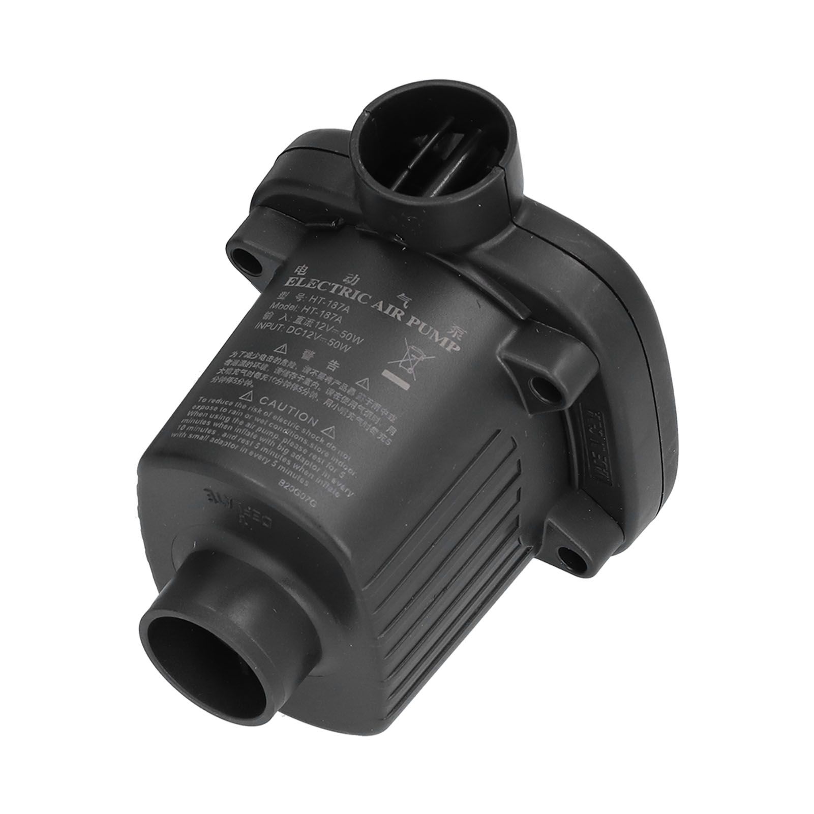 Air Pump DC12V Power 50W 2 Functional Nozzles Light Weight Inflator Pump for Rubber Boat - Image 6