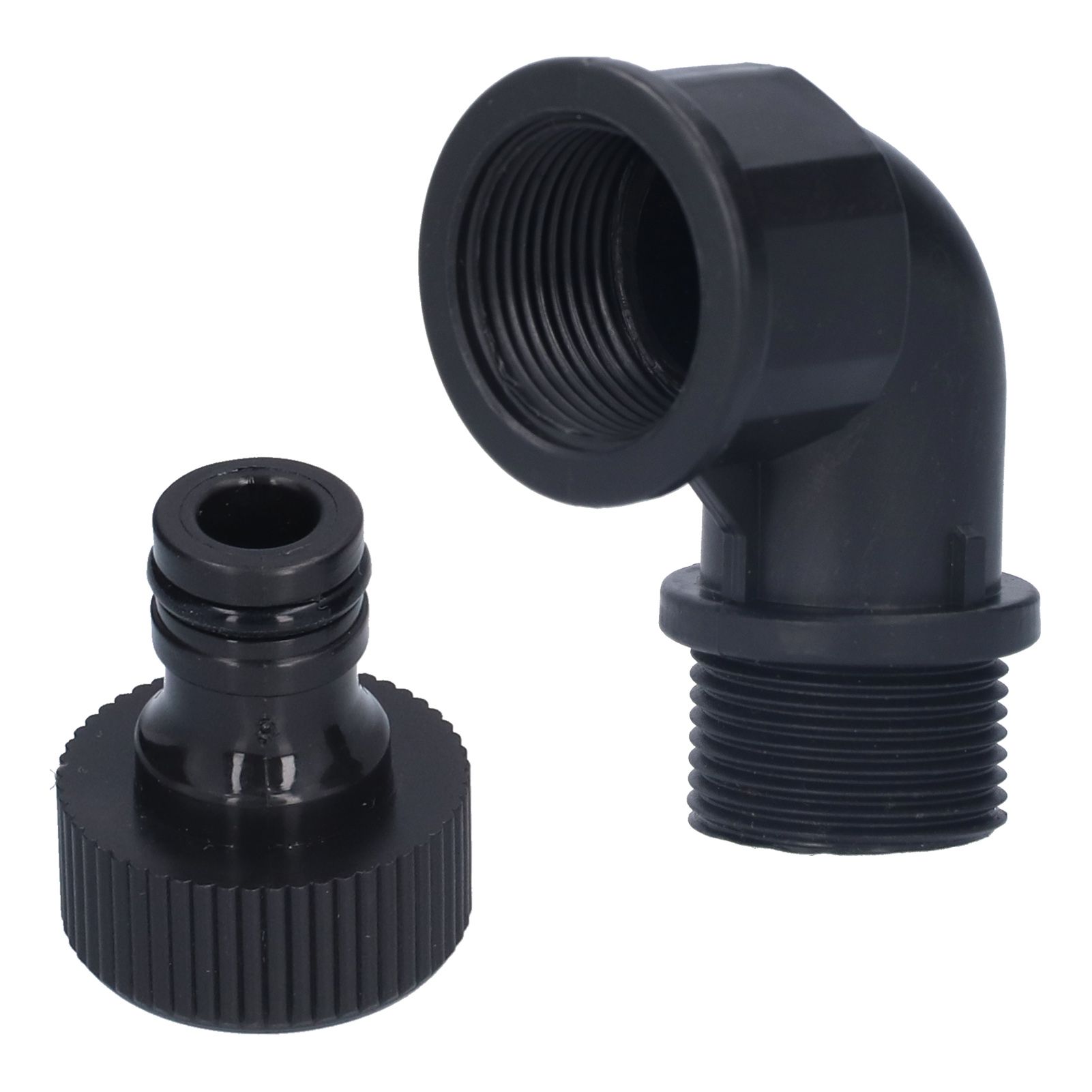 2Set Elbow Connector Durable Adaptable Hose Adapter with Nipple Connector for Garden Outdoor(G3/4 Directional Elbow Female and Male Thread Nipple ) - Image 2