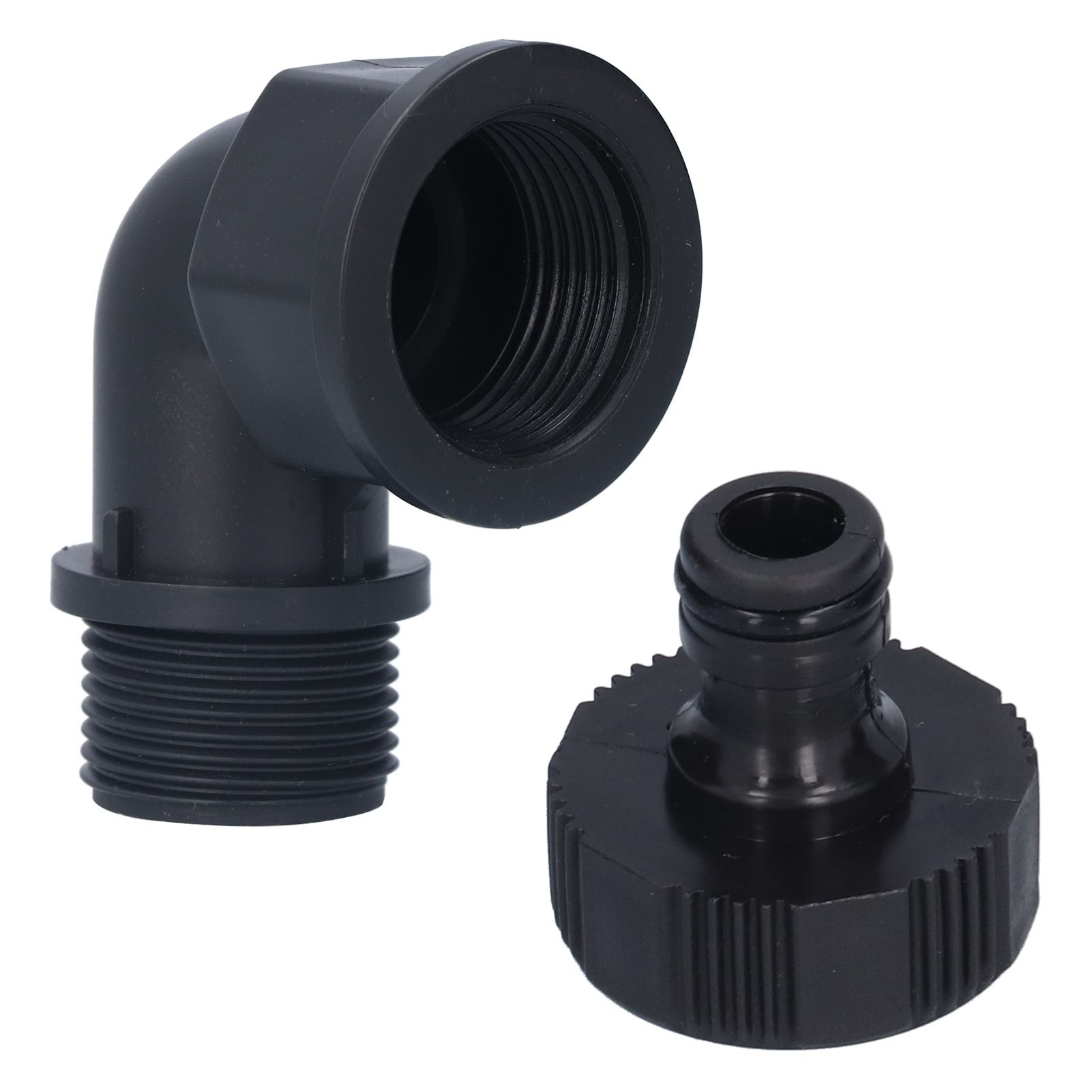 2Set Elbow Connector Durable Adaptable Hose Adapter with Nipple Connector for Garden Outdoor(G1 Directional Elbow Female and Male Thread Nipple ) - Image 2