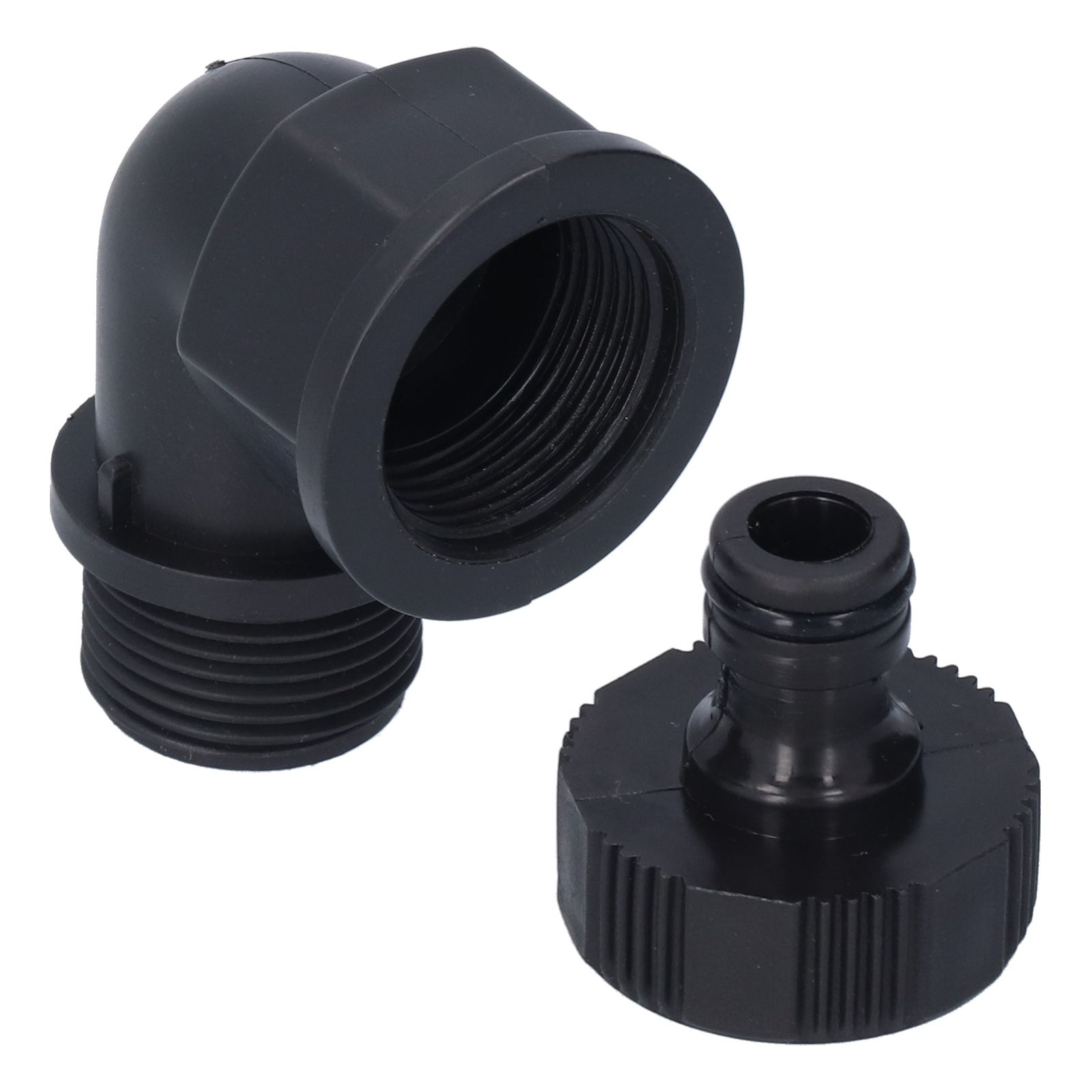 2Set Elbow Connector Durable Adaptable Hose Adapter with Nipple Connector for Garden Outdoor(G1 Directional Elbow Female and Male Thread Nipple ) - Image 3