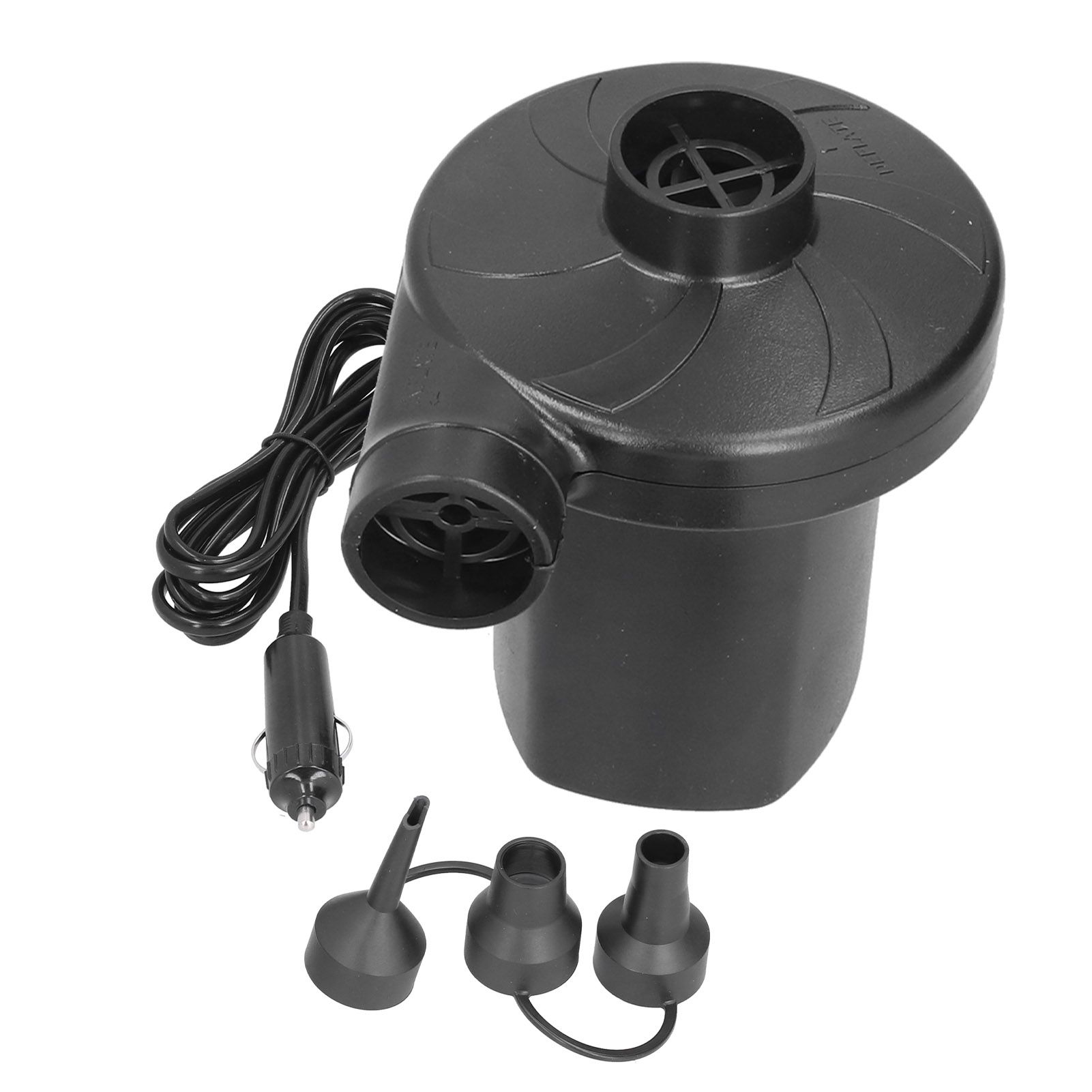 12V Air Pump ABS Electric Inflation Pump with 3 Nozzles Powerful Portable for Inflatable Toy Boat - Image 1