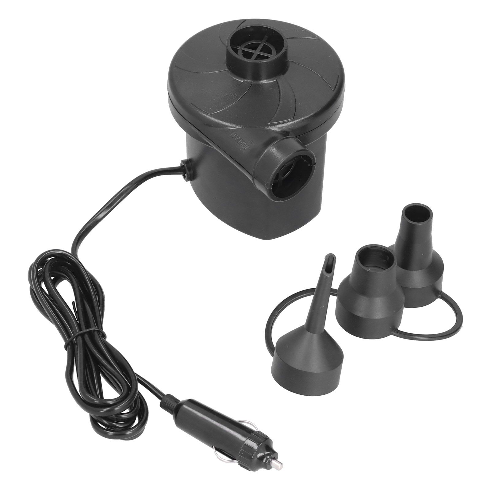 12V Air Pump ABS Electric Inflation Pump with 3 Nozzles Powerful Portable for Inflatable Toy Boat - Image 3
