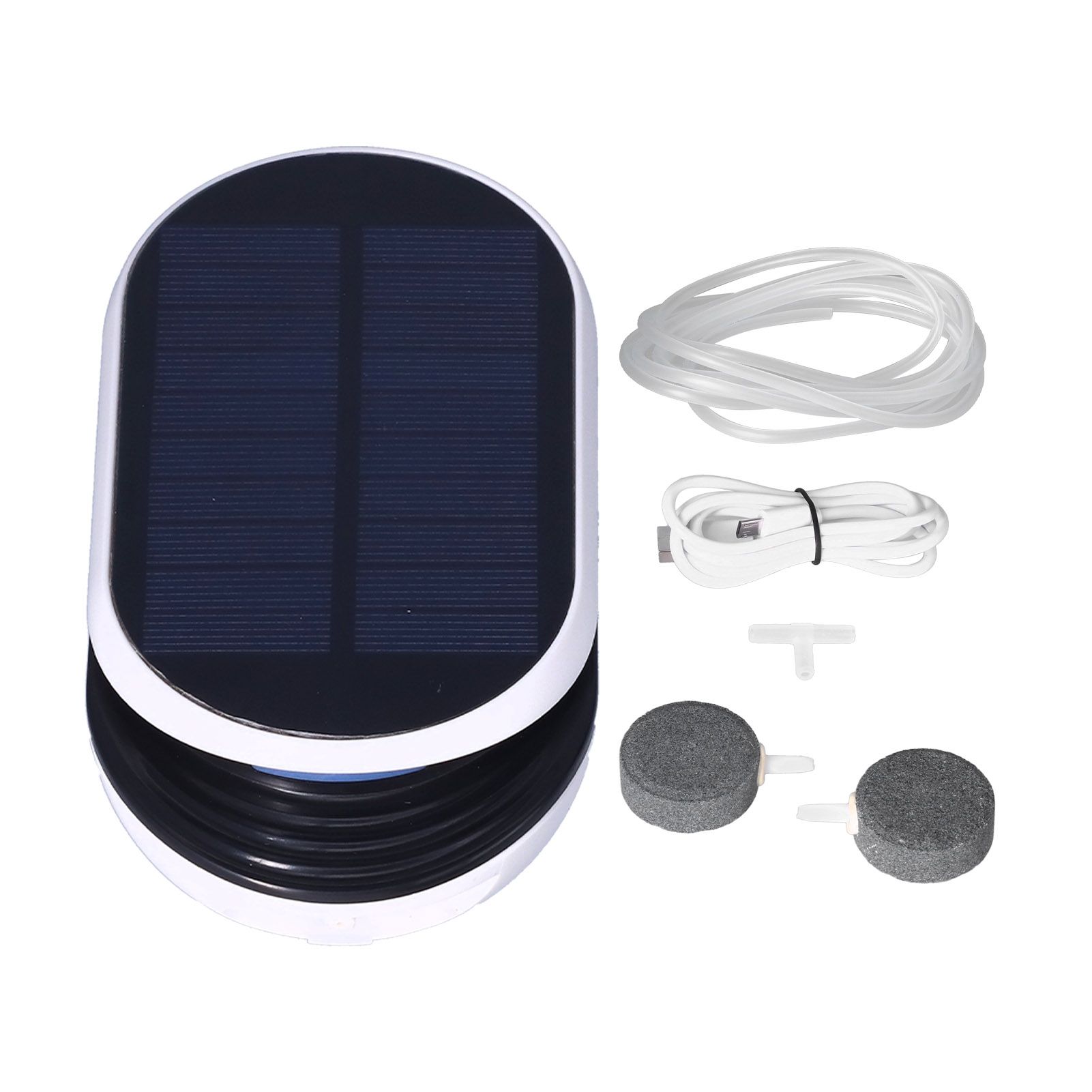 USB Air Pump Solar Aquarium Air Pump with 3 Working Modes Portable and Environmentally Friendly for Swimming Pool Pond - Image 1