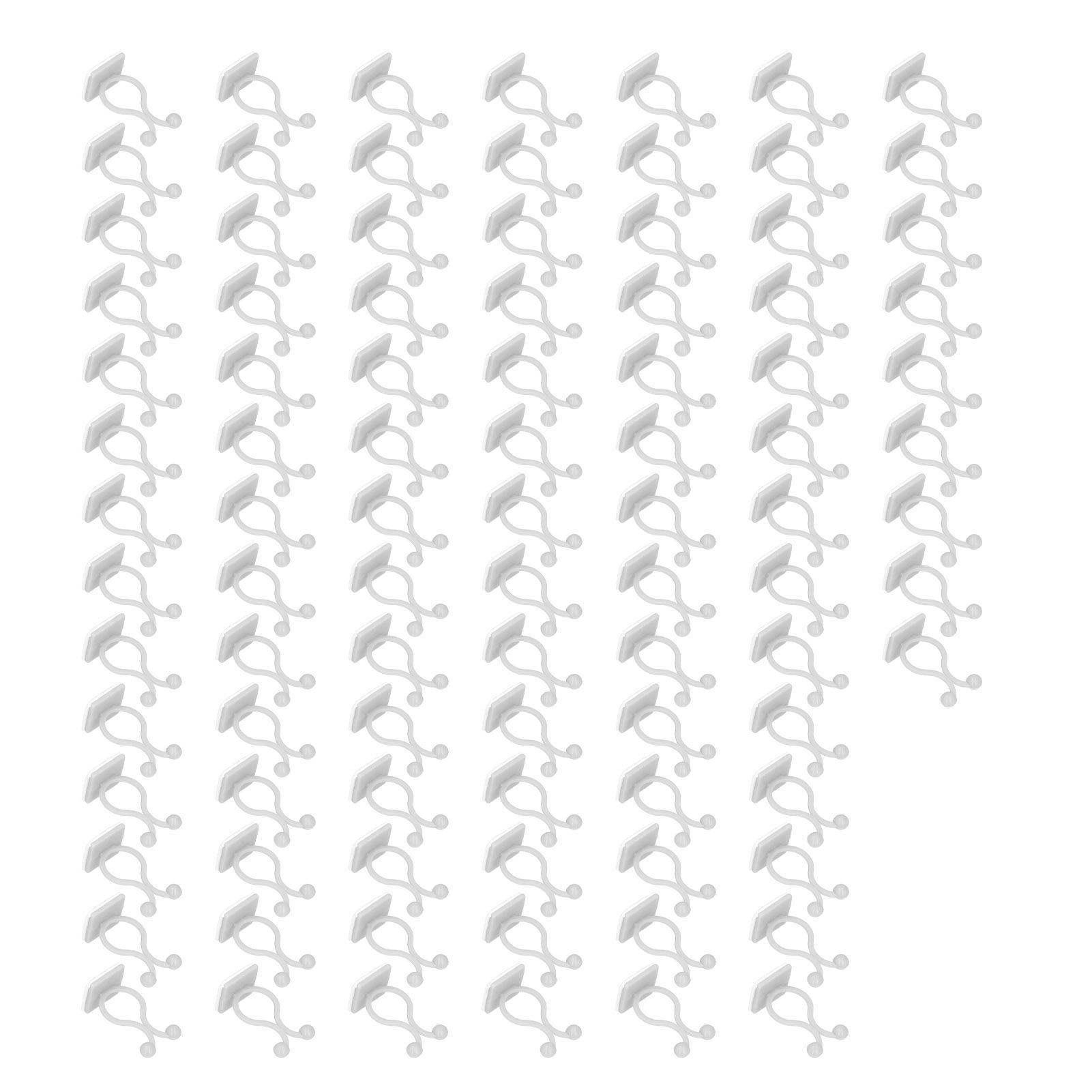 100PCS Plant Climbing Wall Fixture Wall Vines Fixing Clip Self Adhesive Branch Fixture Securing ClipWhite - Image 7