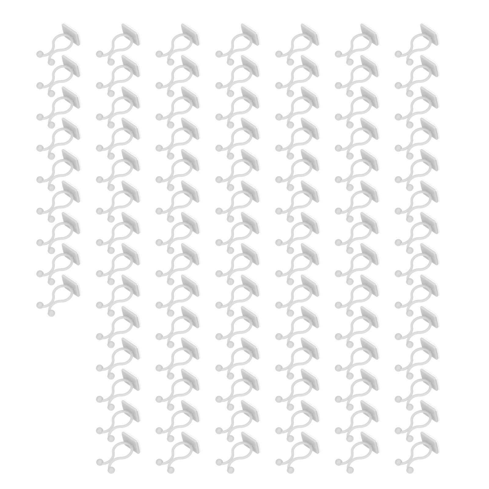 100PCS Plant Climbing Wall Fixture Wall Vines Fixing Clip Self Adhesive Branch Fixture Securing ClipWhite - Image 8