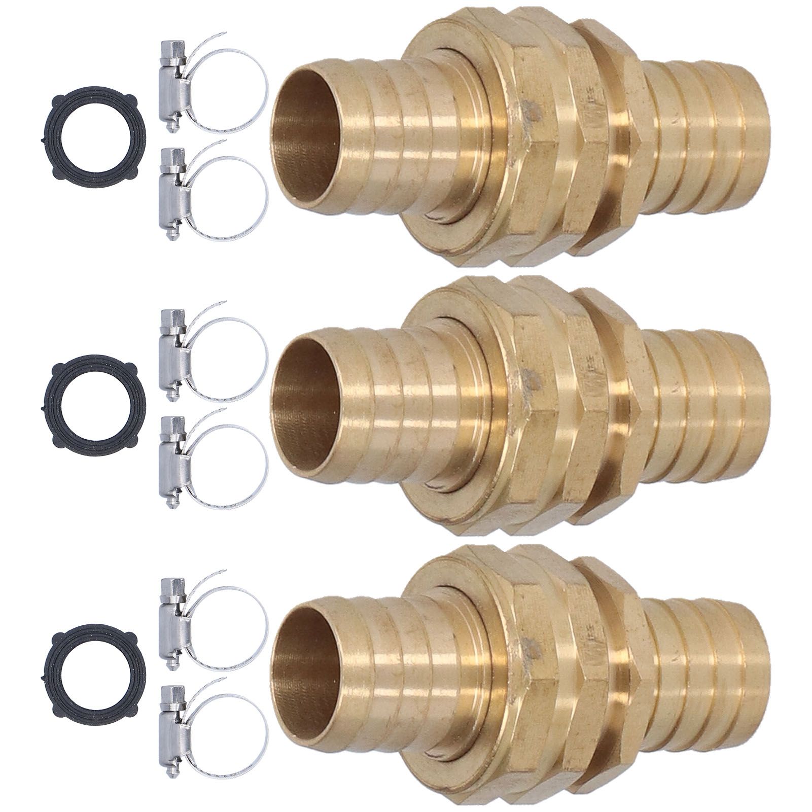 3 Set 3/4in Female Male Thread Garden Hose Repair Connector for 3/4in Or 5/8in Garden Hose Fitting - Image 7