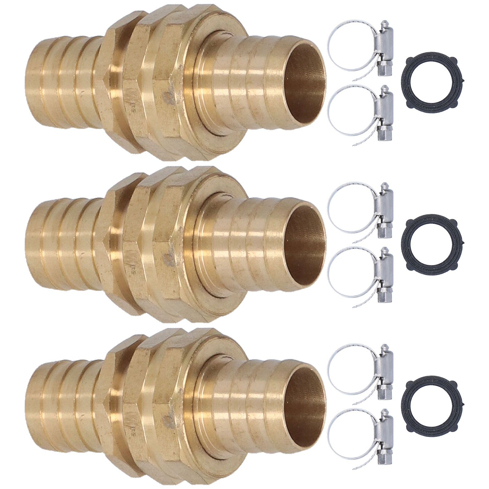 3 Set 3/4in Female Male Thread Garden Hose Repair Connector for 3/4in Or 5/8in Garden Hose Fitting - Image 8