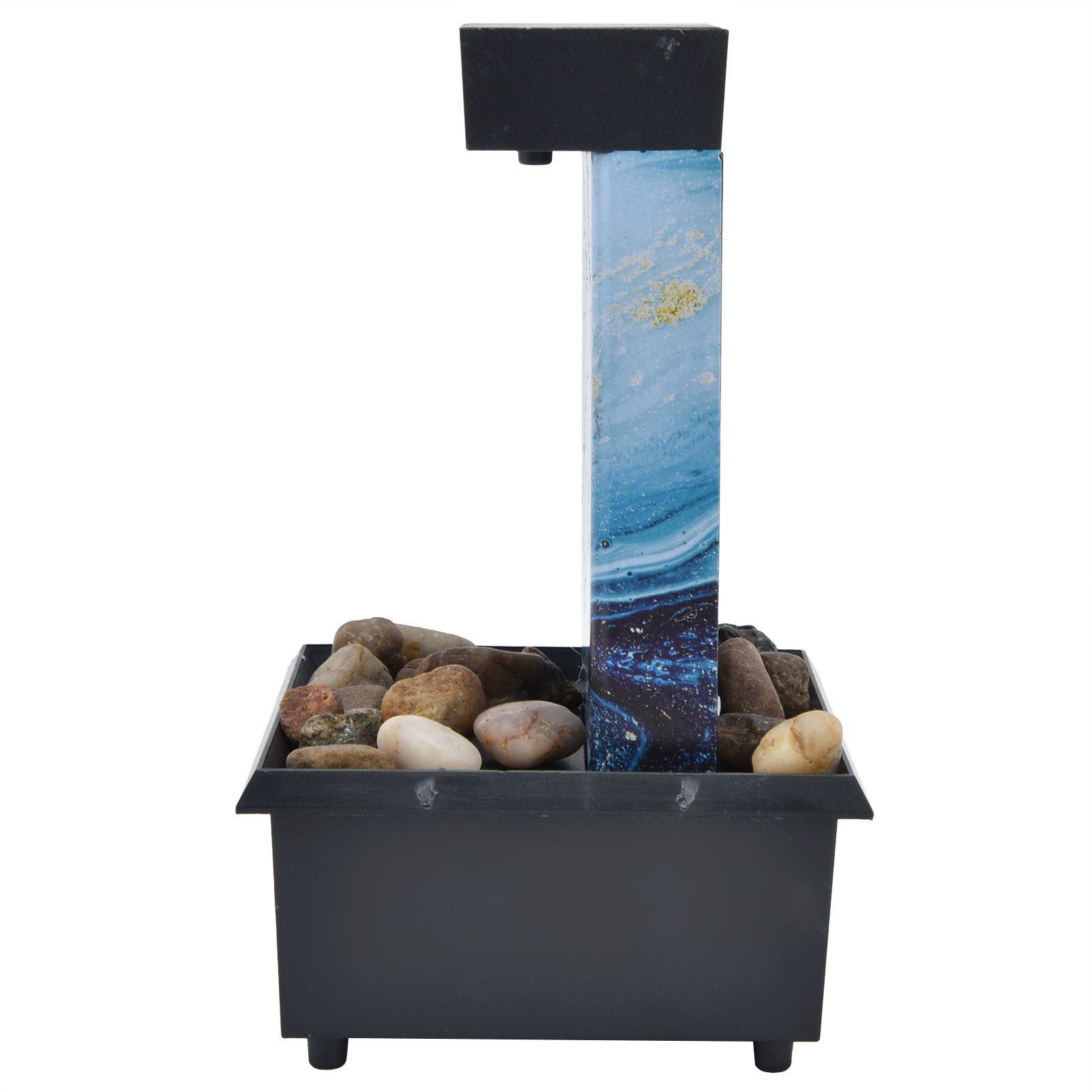 3V USB Marble Water Fountain Ornaments LED Tabletop Fountain with Stones for Home Office Table Decoration - Image 6