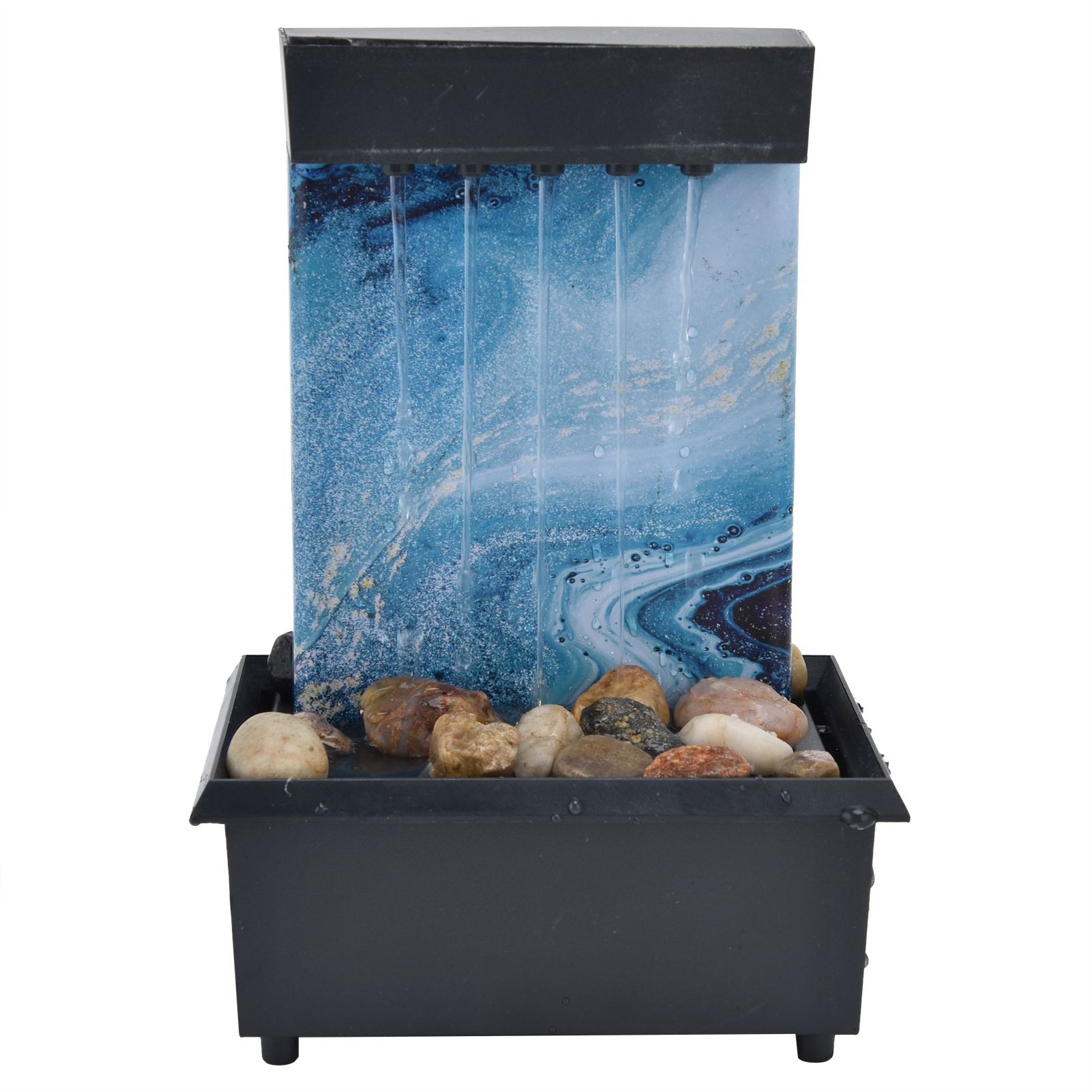 3V USB Marble Water Fountain Ornaments LED Tabletop Fountain with Stones for Home Office Table Decoration - Image 7