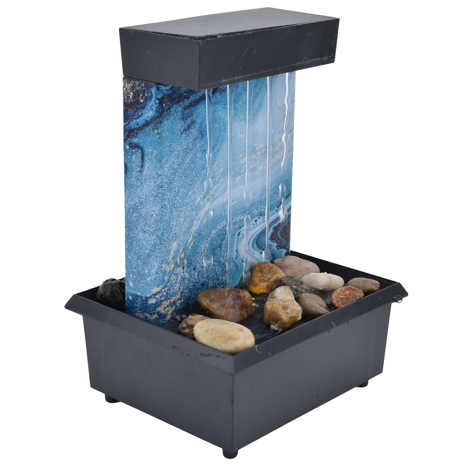 3V USB Marble Water Fountain Ornaments LED Tabletop Fountain with Stones for Home Office Table Decoration - Image 8