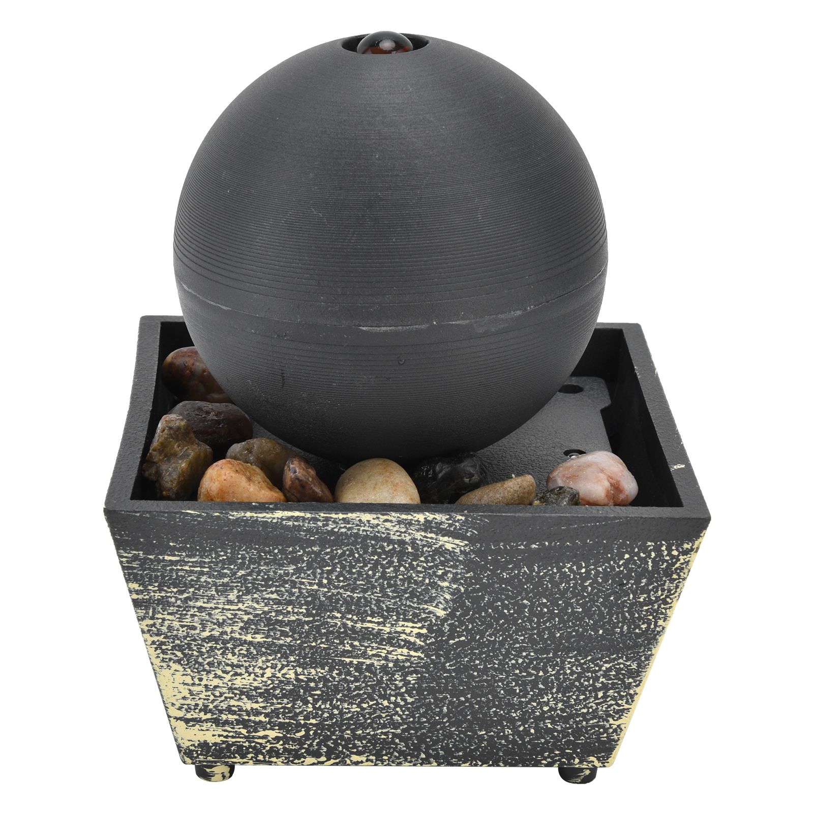 3V USB Indoor Tabletop Ball Fountain with LED Light and Stone Desktop Fountain for Home Office Decor - Image 4