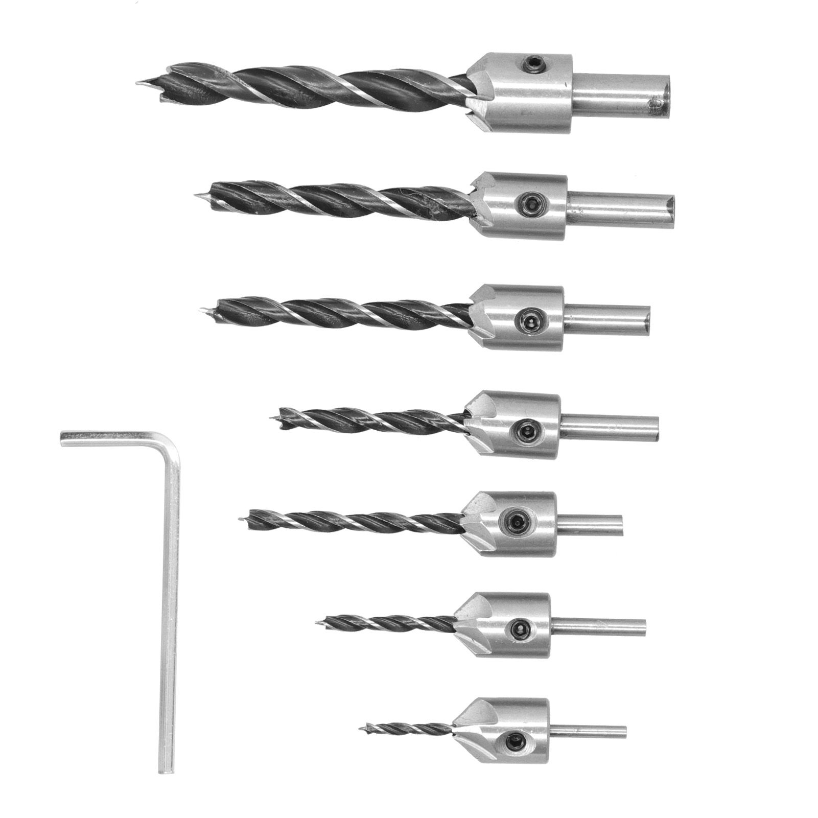 7Pcs Countersink Drill Bits Set Woodworking High Speed Steel Counter Sinker Drill Bit for Carpentry - Image 2