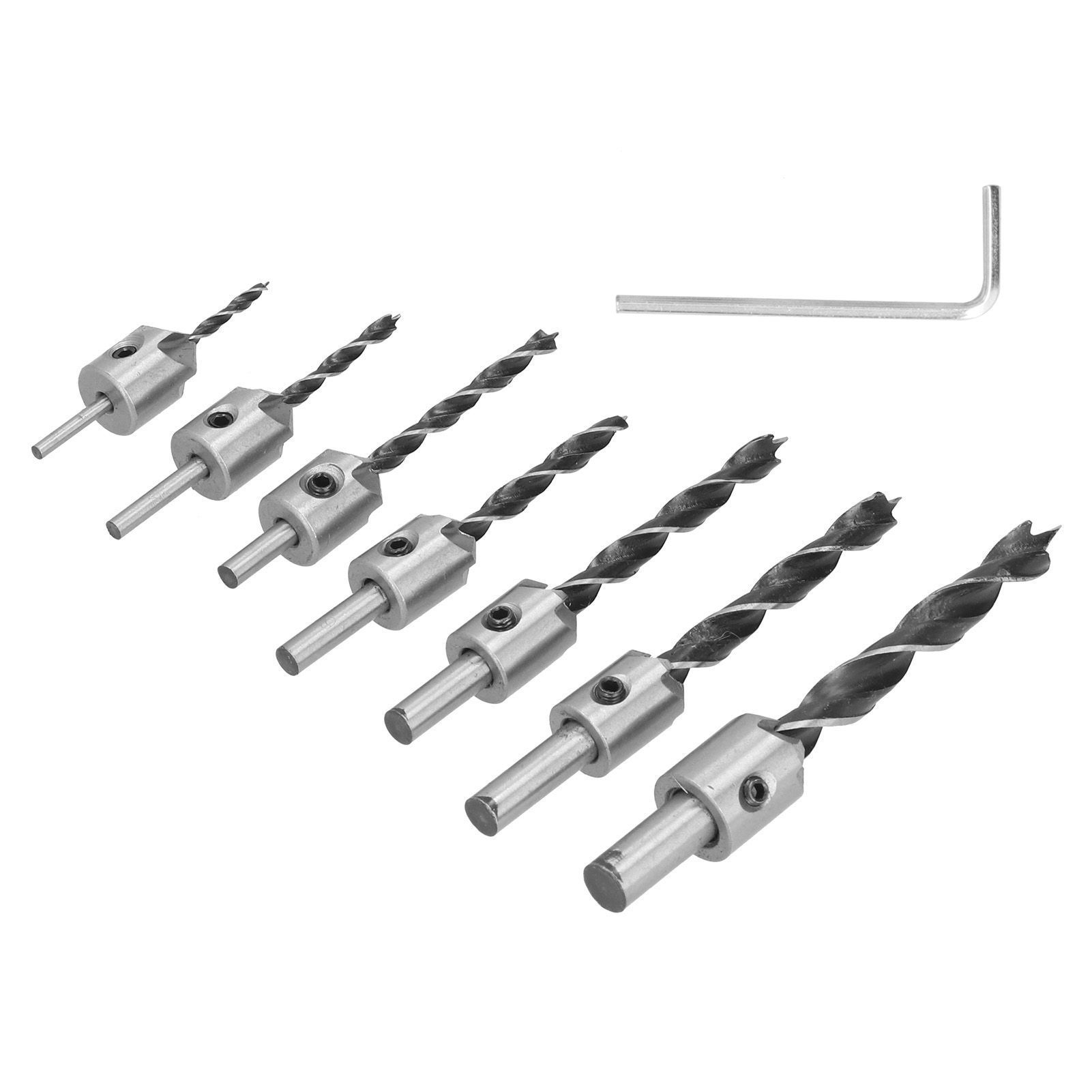 7Pcs Countersink Drill Bits Set Woodworking High Speed Steel Counter Sinker Drill Bit for Carpentry - Image 3