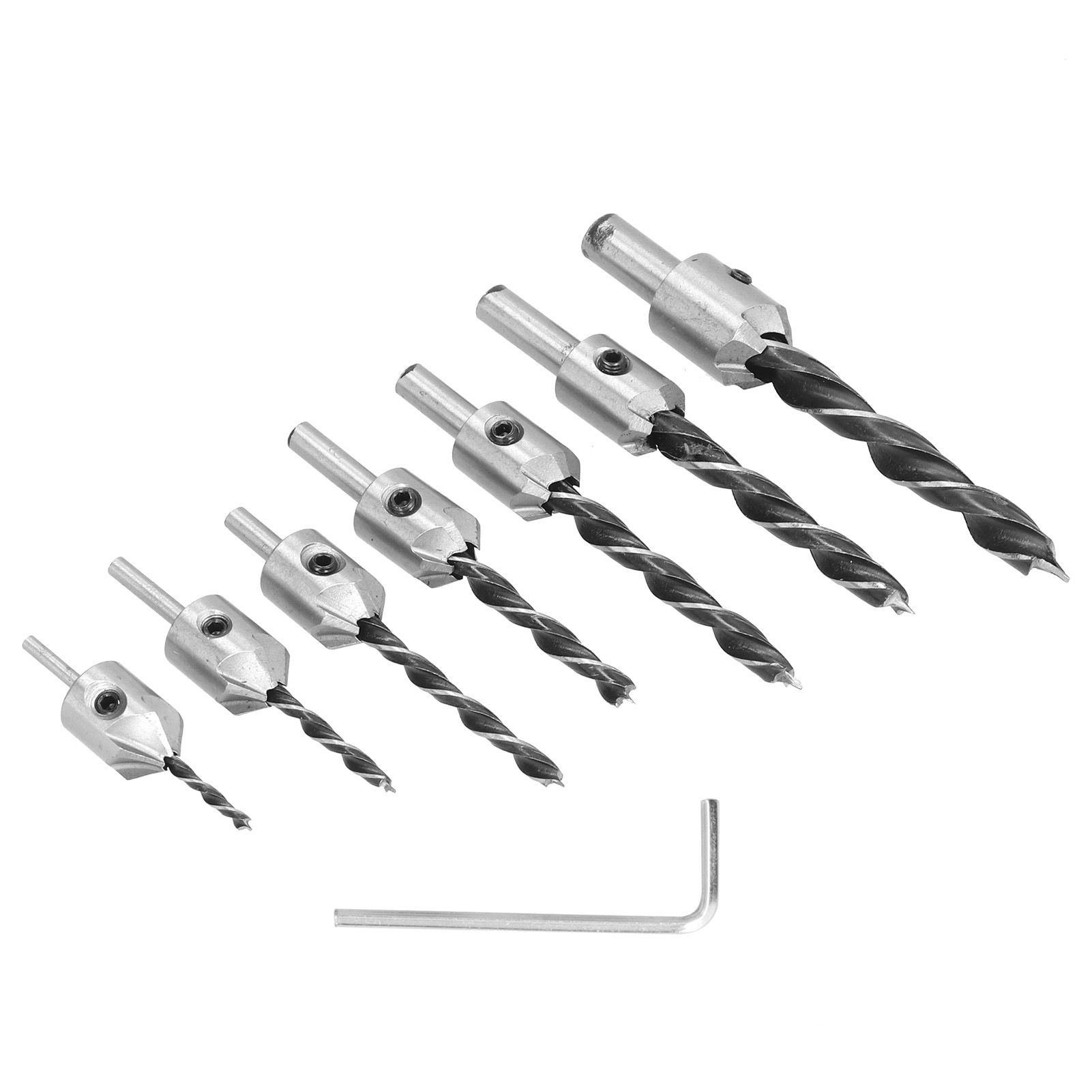 7Pcs Countersink Drill Bits Set Woodworking High Speed Steel Counter Sinker Drill Bit for Carpentry - Image 6