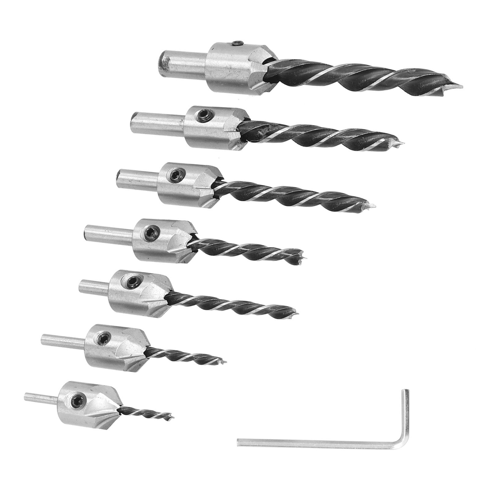 7Pcs Countersink Drill Bits Set Woodworking High Speed Steel Counter Sinker Drill Bit for Carpentry - Image 7