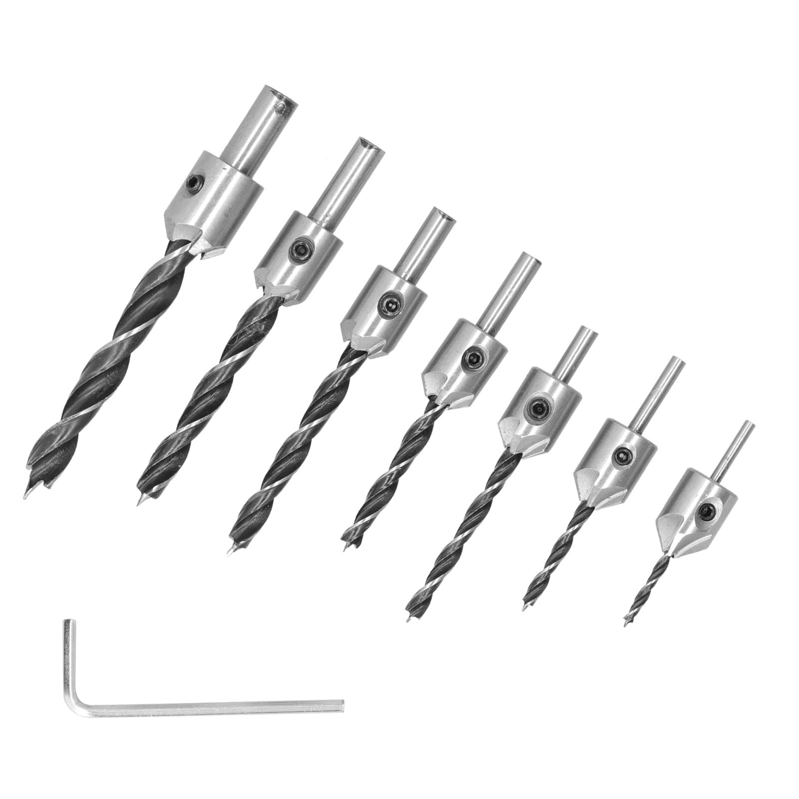 7Pcs Countersink Drill Bits Set Woodworking High Speed Steel Counter Sinker Drill Bit for Carpentry - Image 8