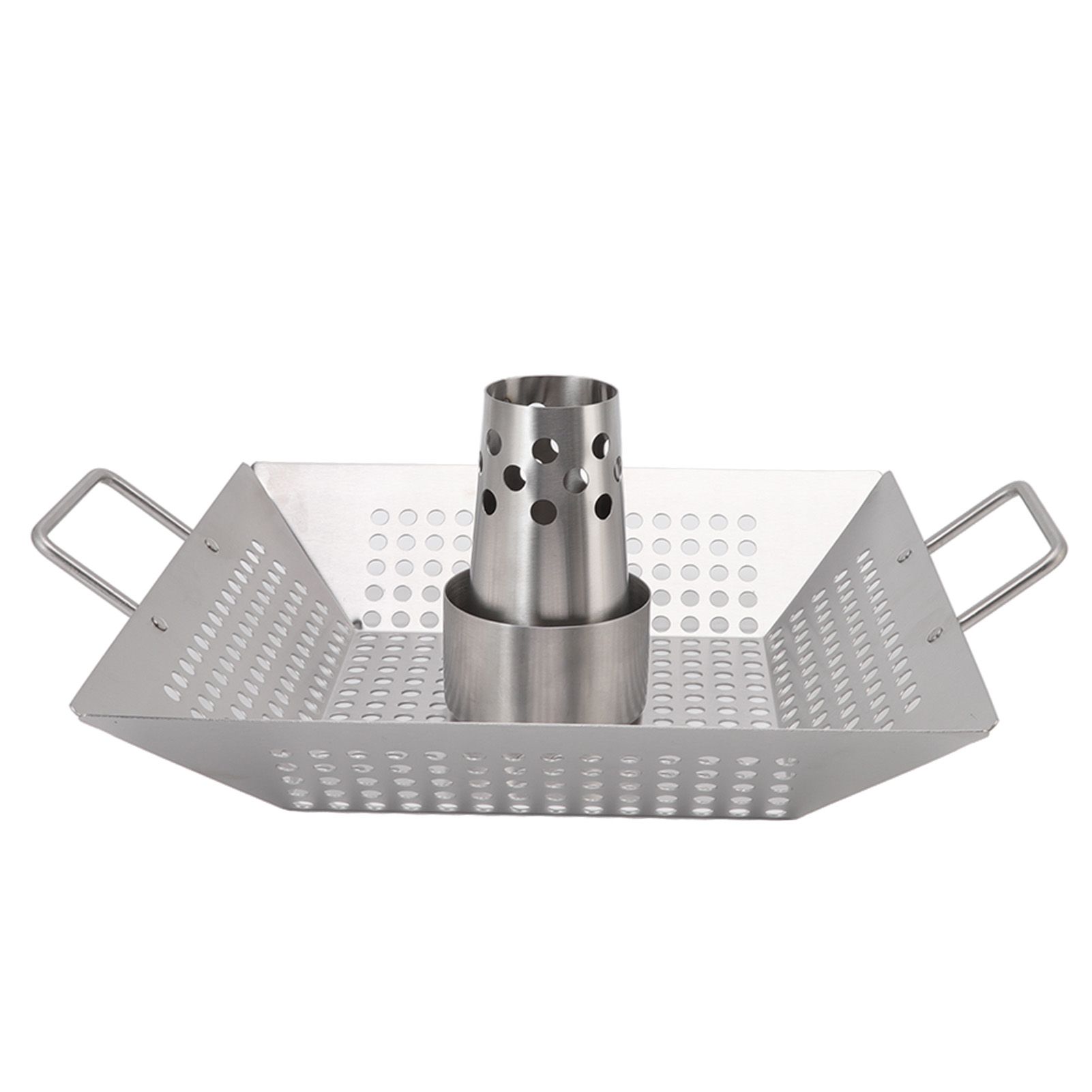 Beer Can Chicken Pan Food Grade Stainless Steel Beer Can Chicken Roaster Stand Holder with 2 Handle for Grill and Smoker - Image 2