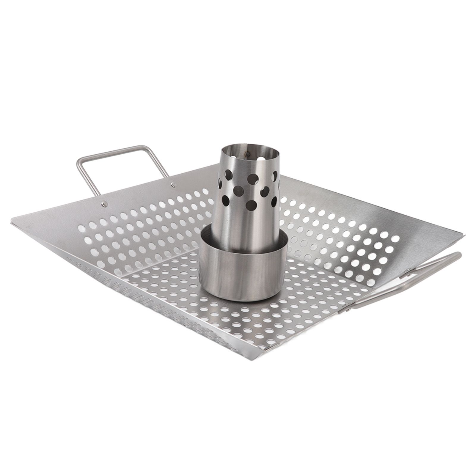 Beer Can Chicken Pan Food Grade Stainless Steel Beer Can Chicken Roaster Stand Holder with 2 Handle for Grill and Smoker - Image 5