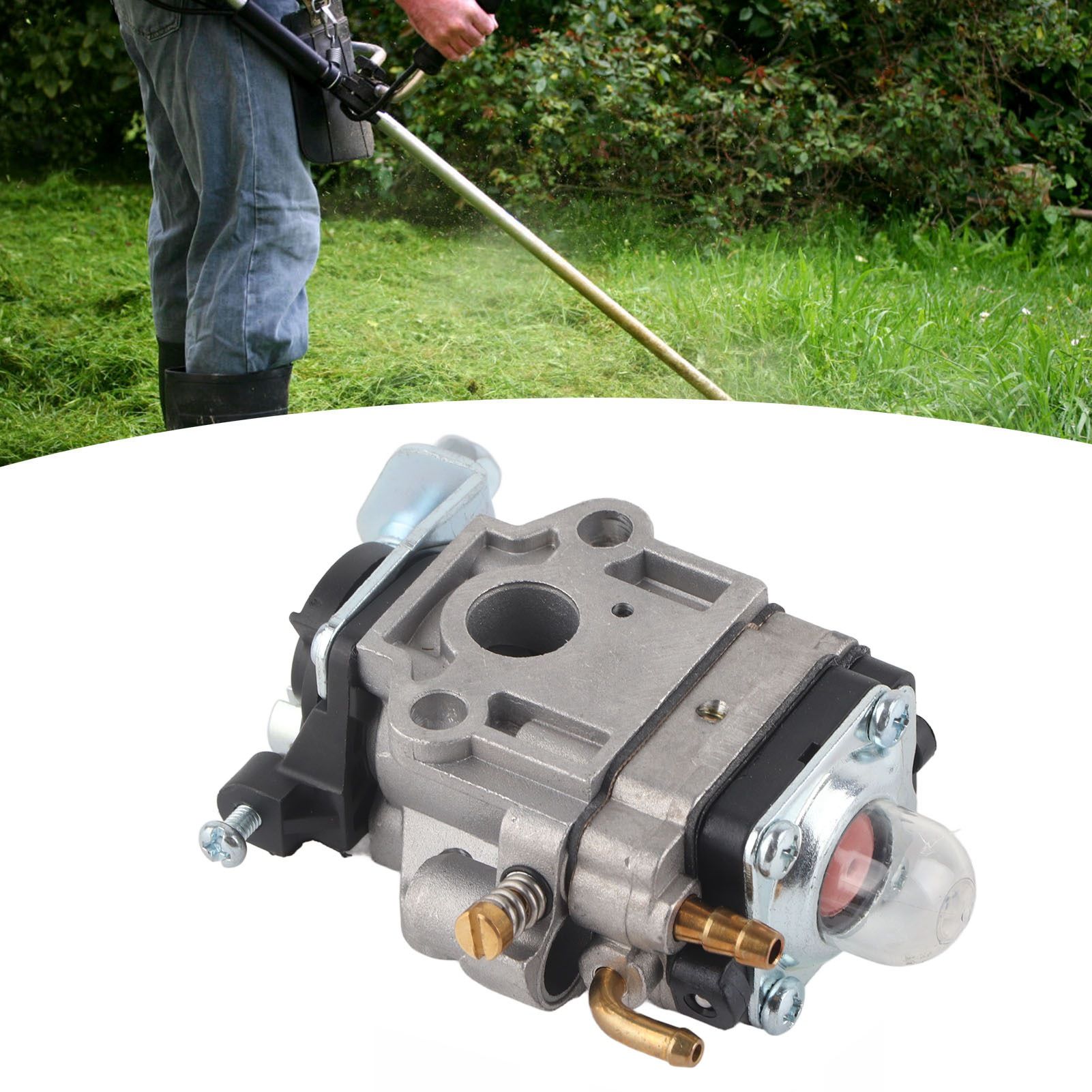 Carburetor Carb 2 Stroke Wear Resistant High Hardness Mower Carburetor Replacement for 33cc 36cc Engine - Image 6