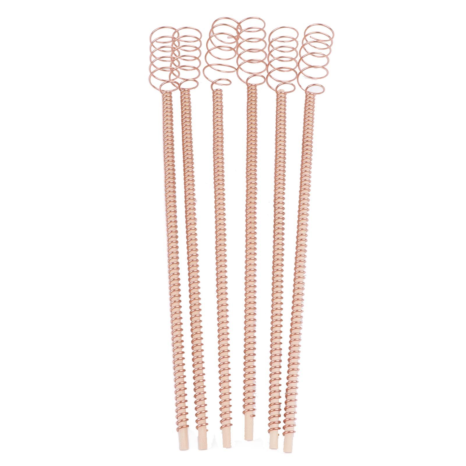 6PCS Electroculture Plant Stakes 12 Inch Natural Wood Stake Wrapped with Pure Copper Coil Gardening Antennas for Growing Garden Plants Vegetables - Image 1