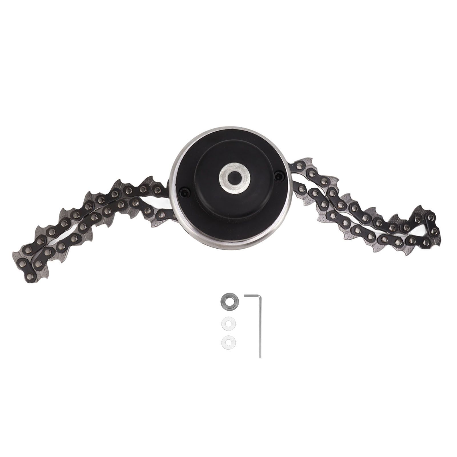 Chain Trimmer Head Replacement Lawn Mower Chain Weed Trimmer Head Outdoor Gardening Tool Abrasion Resistant Cordless Black - Image 1